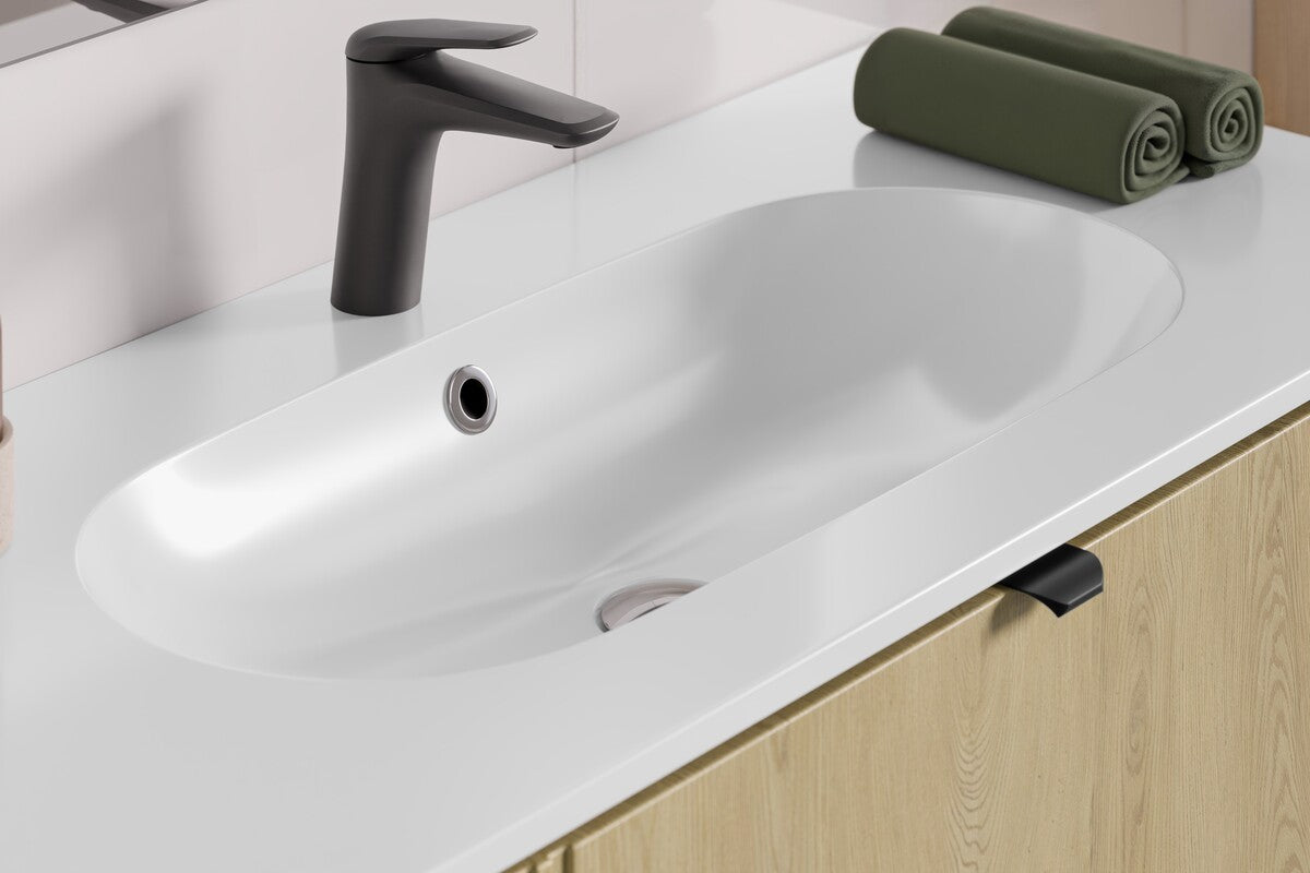Ovalia Cremona Vanity Unit 80 / 100 / 120 cm  – Cremona Oak, 2 Drawers – Configure Your Bathroom