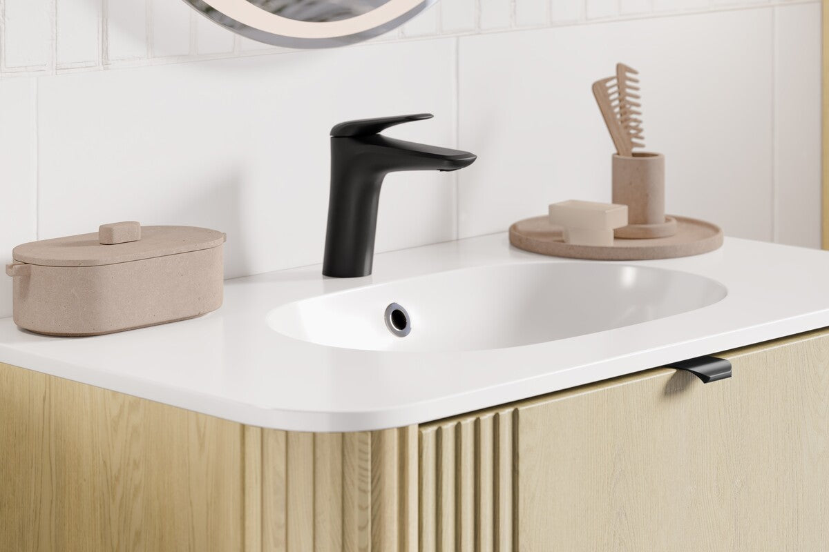 Ovalia Cremona Vanity Unit 80 / 100 / 120 cm  – Cremona Oak, 2 Drawers – Configure Your Bathroom