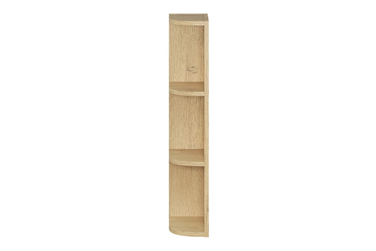 2× Aster Green Wandhängeschrank 1 Tür + 2× Cremona UN Eckregal – Aloe Matt / Eiche, 90 cm Set