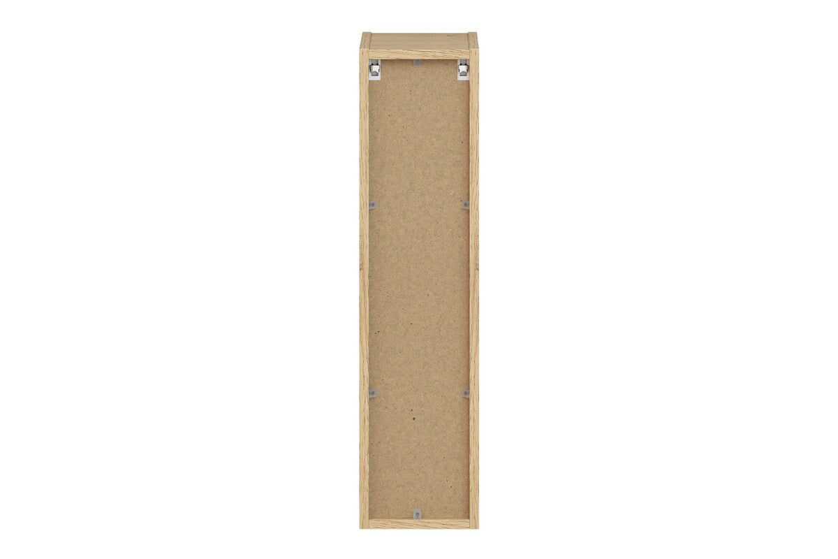 Aster Hängeschrank 1 Tür + Cremona UN Offenes Regal – Weiß Matt / Eiche, 50 cm Set