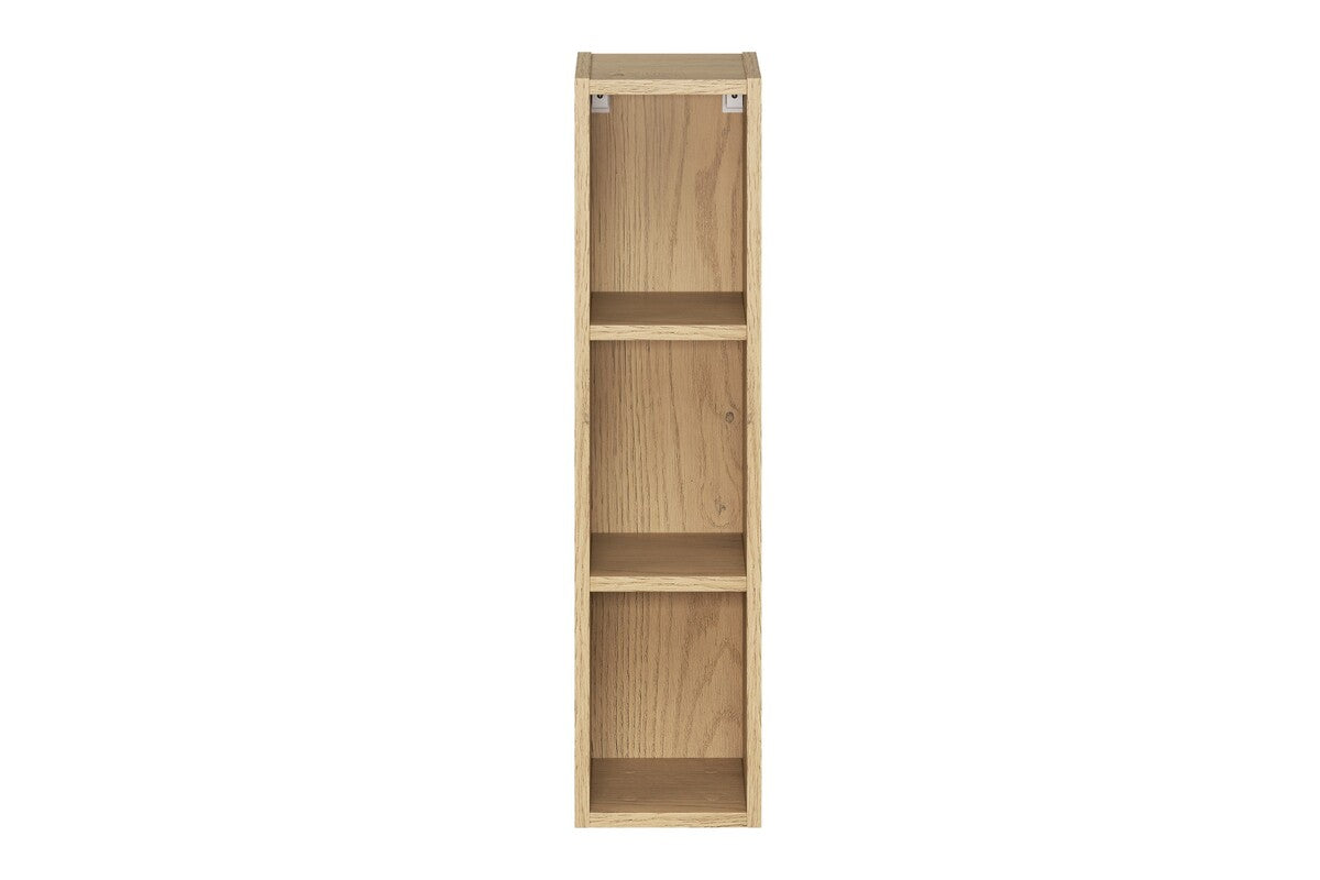 Aster Hängeschrank 1 Tür + Cremona UN Offenes Regal – Weiß Matt / Eiche, 50 cm Set