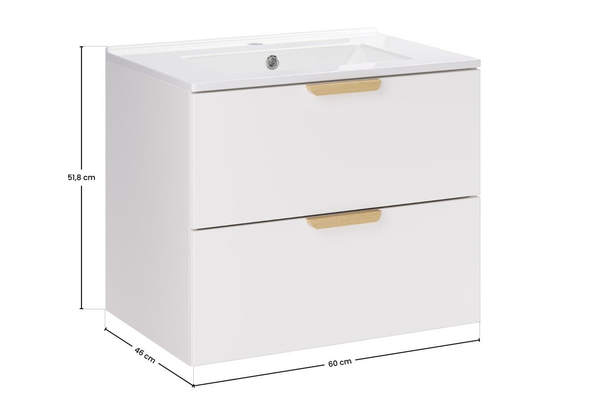 Aster White Vanity Unit 60 cm – Configure Your Bathroom