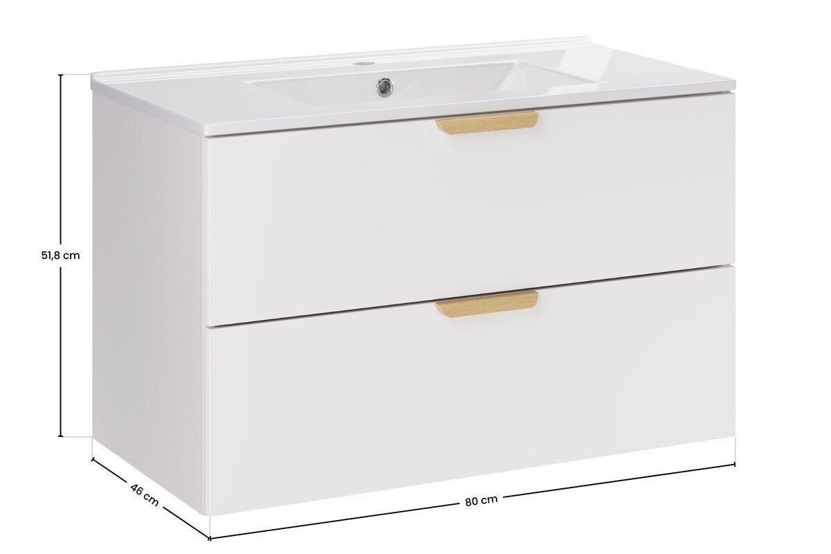 Aster White Vanity Unit 80 cm – Configure Your Bathroom