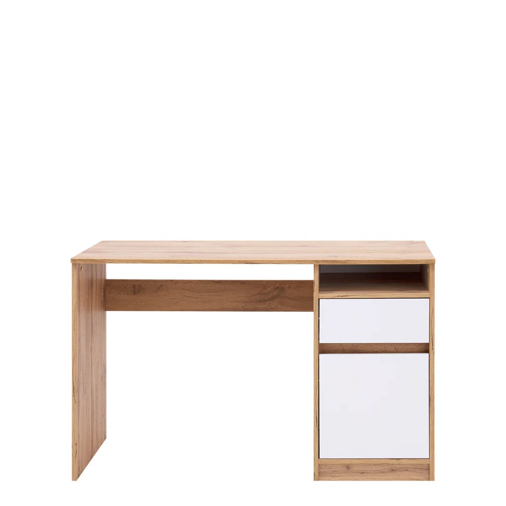 MO Billa Desk with Cabinet and Drawer – Wotan Oak