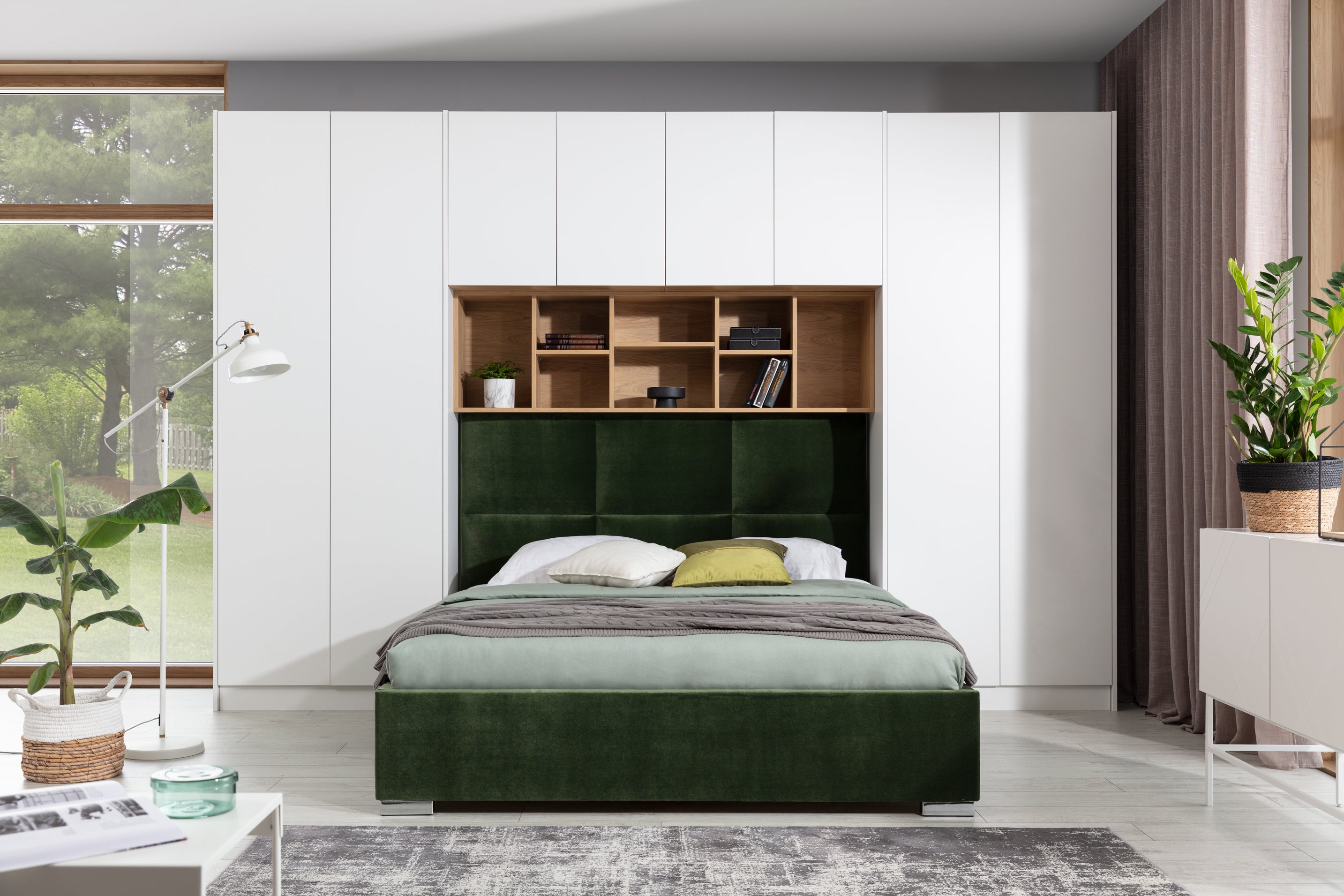 SLEEP VARIA Individuelles Schlafzimmer-Einbausystem – Eiche geölt / Weiß Matt