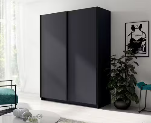 MO Gozo II 10 Sliding Wardrobe 150 cm – Black
