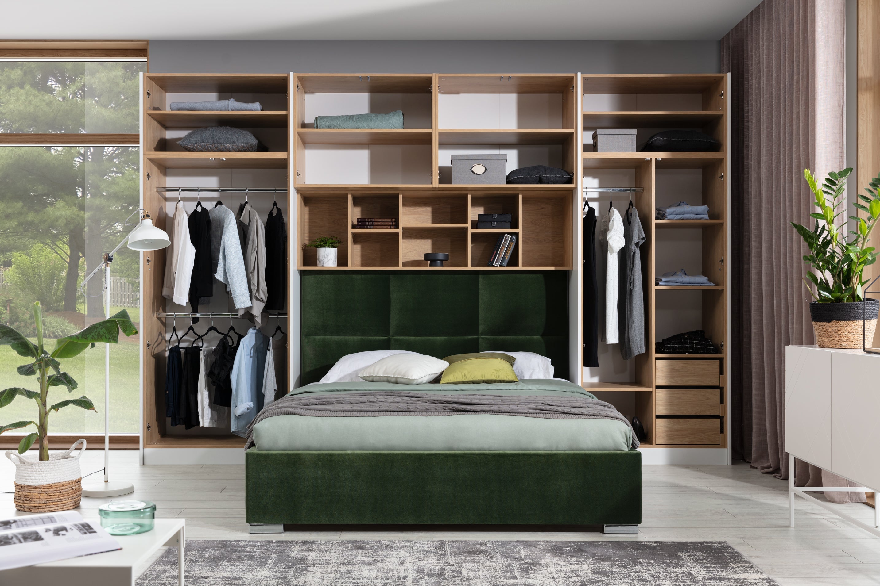 SLEEP VARIA Individuelles Schlafzimmer-Einbausystem – Geölte Eiche / Geölte Eiche