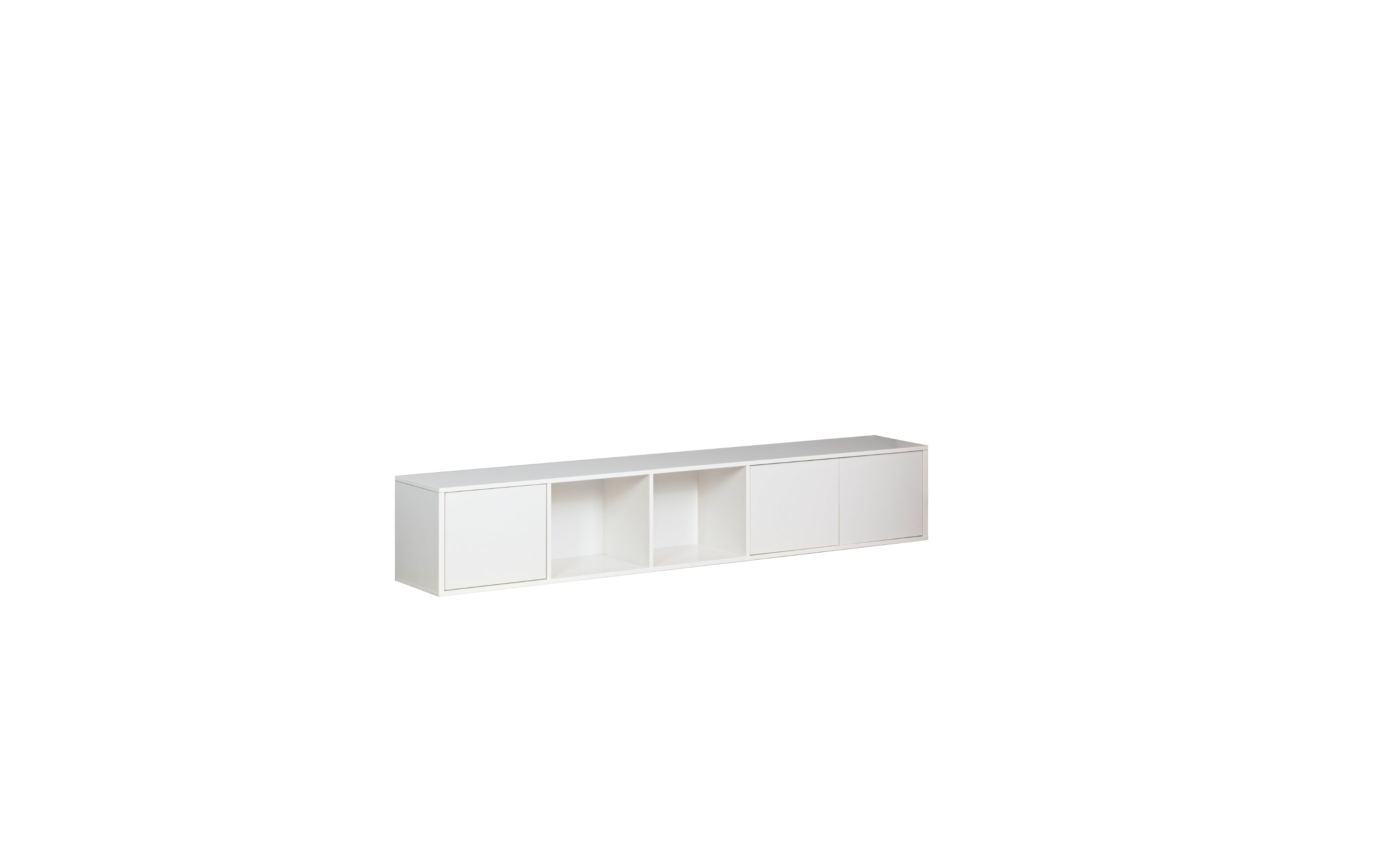 Anpassbares SLEEP BOX Murphy-Bett, horizontales Möbelset, Weiß Matt, 90 x 200 cm