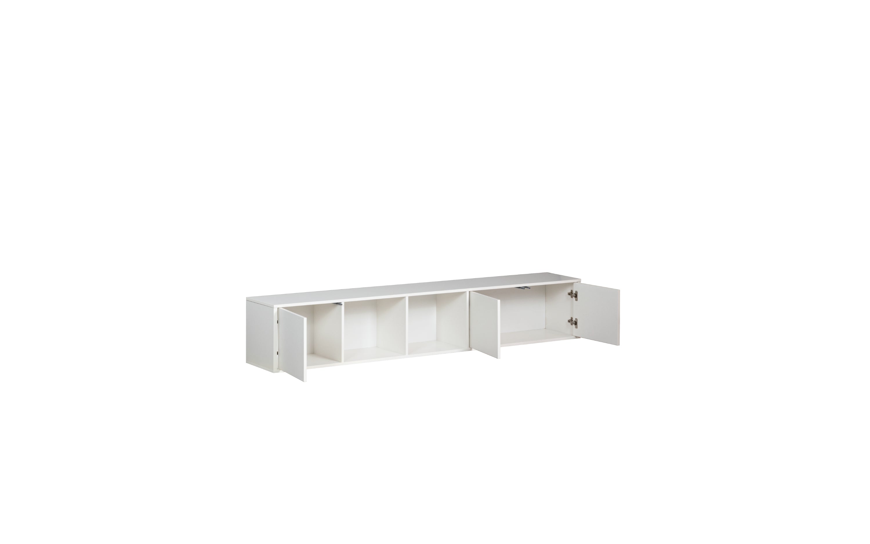 Anpassbares SLEEP BOX Murphy-Bett, horizontales Möbelset, Weiß Matt, 90 x 200 cm