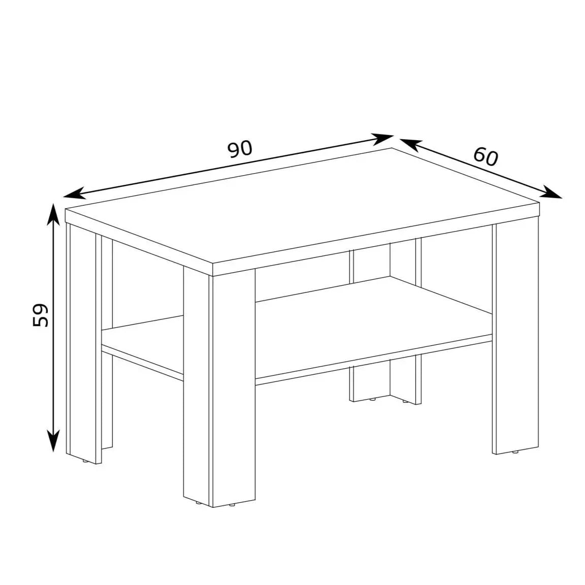 S-Antica A-14 Couchtisch, helle Esche