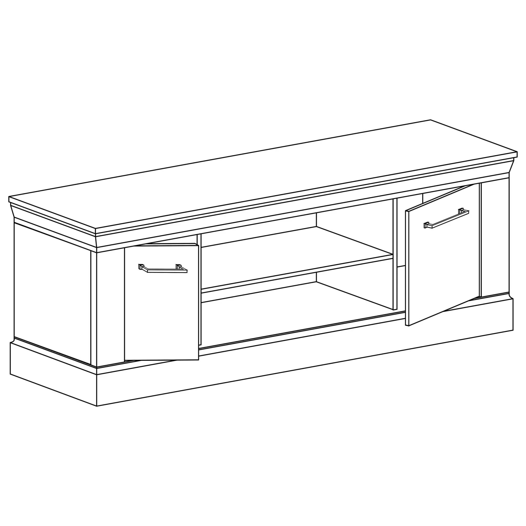 S-Antica A-15 Klassischer TV-Schrank, helle Esche