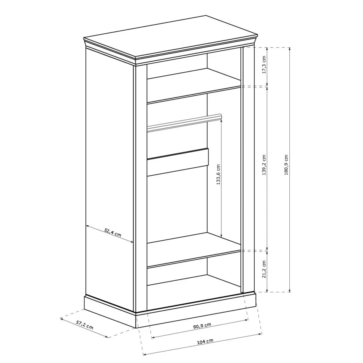 S-Antica A-16 Wardrobe Light Ash
