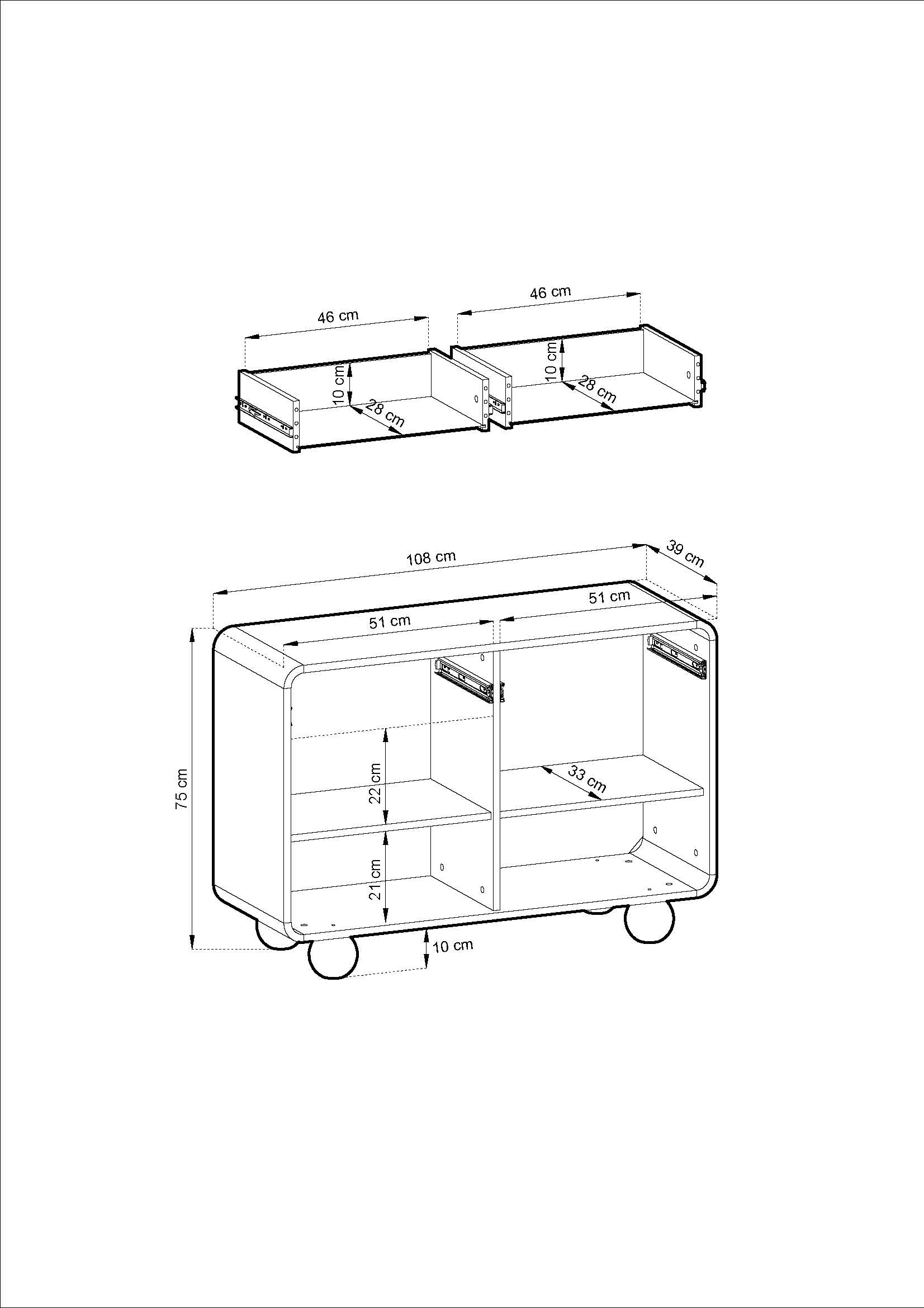 PI Albion Sideboard with Drawers – Cashmere KSZ108