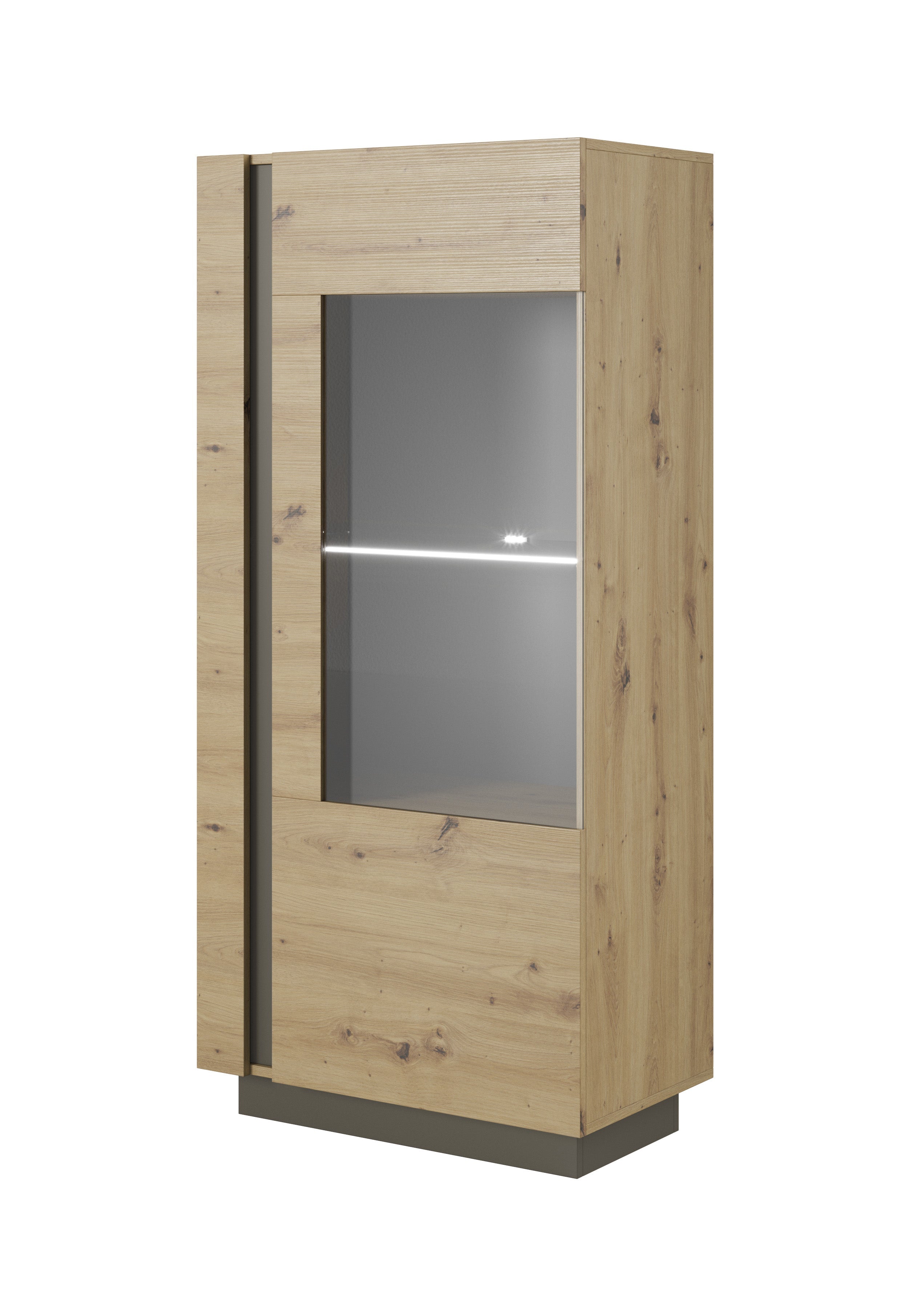 Lask ARCO Display Cabinet 72 – 72 x 40 x 154 cm – Artisan Oak