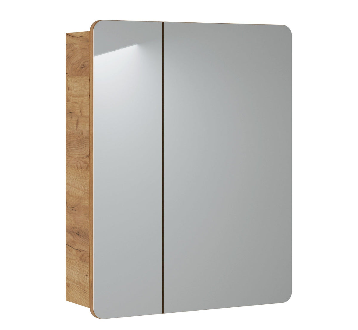 Aruba 841 – Spiegelschrank mit 2 Türen, 60 cm – Golden Craft Eiche