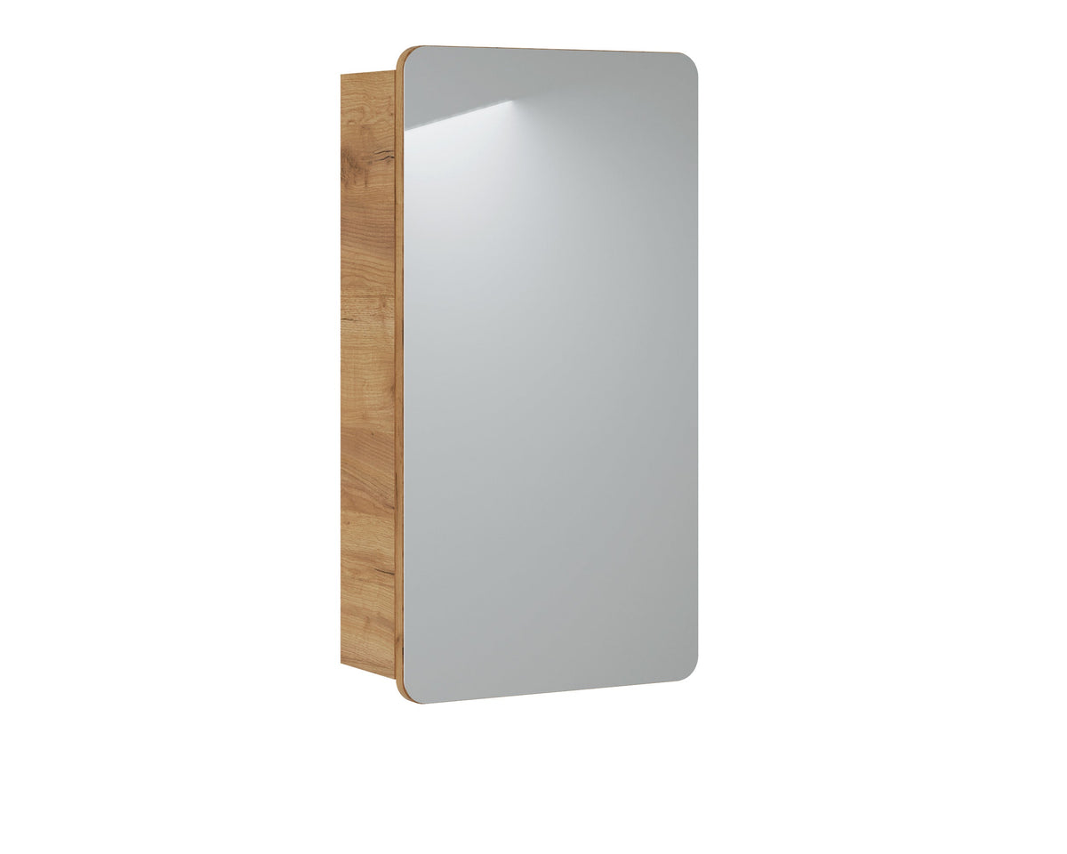 Aruba 842 – Mirror Cabinet with 1 Door, 40 cm – Golden Craft Oak