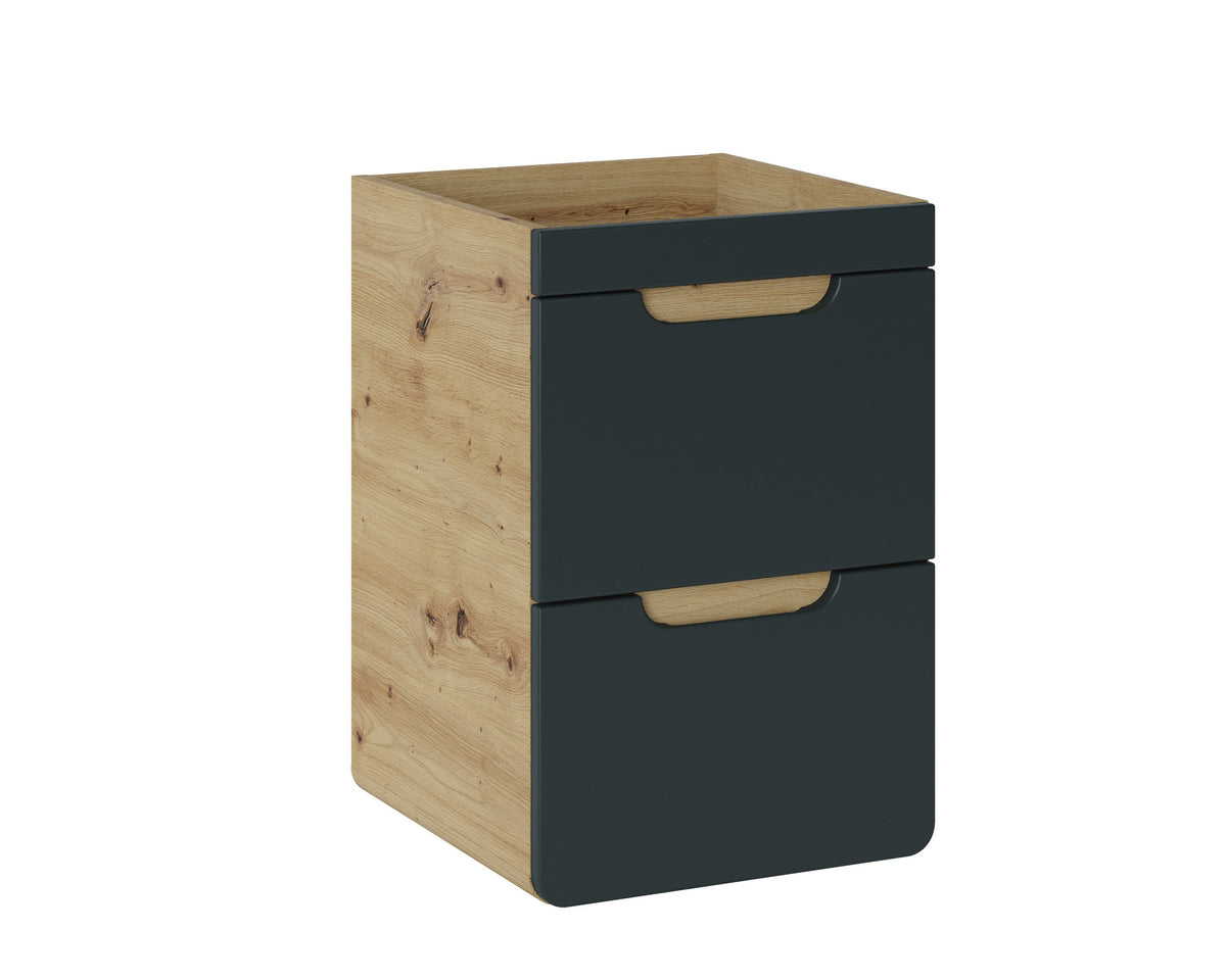Aruba Wall-Hung Vanity Unit 40cm – Cosmos Grey / Craft Oak | Build Your Bathroom Set