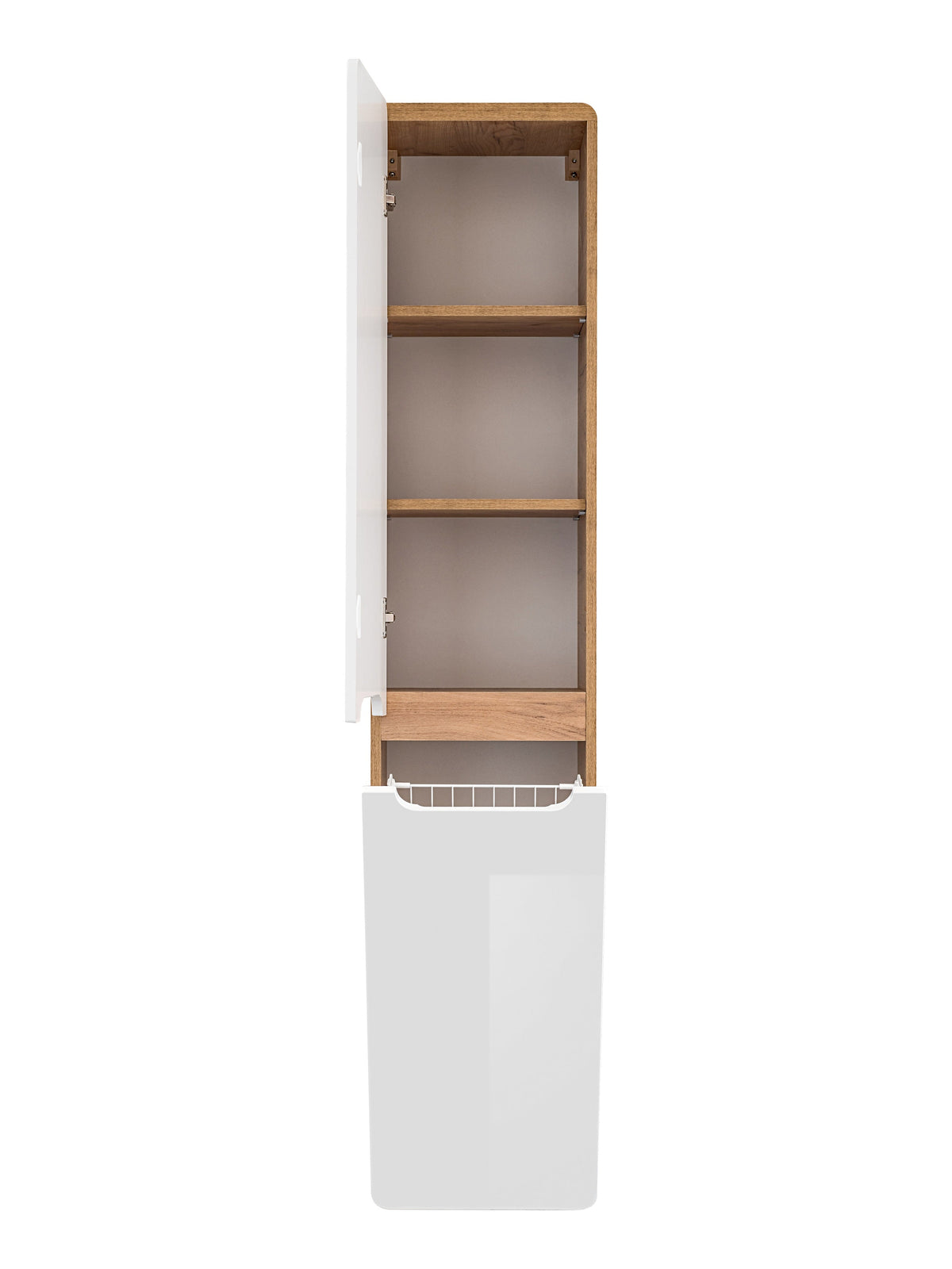 Waschtischunterschrank Aruba – Craft Oak / Weiß Hochglanz | 40 & 50 cm | Build Your Bathroom