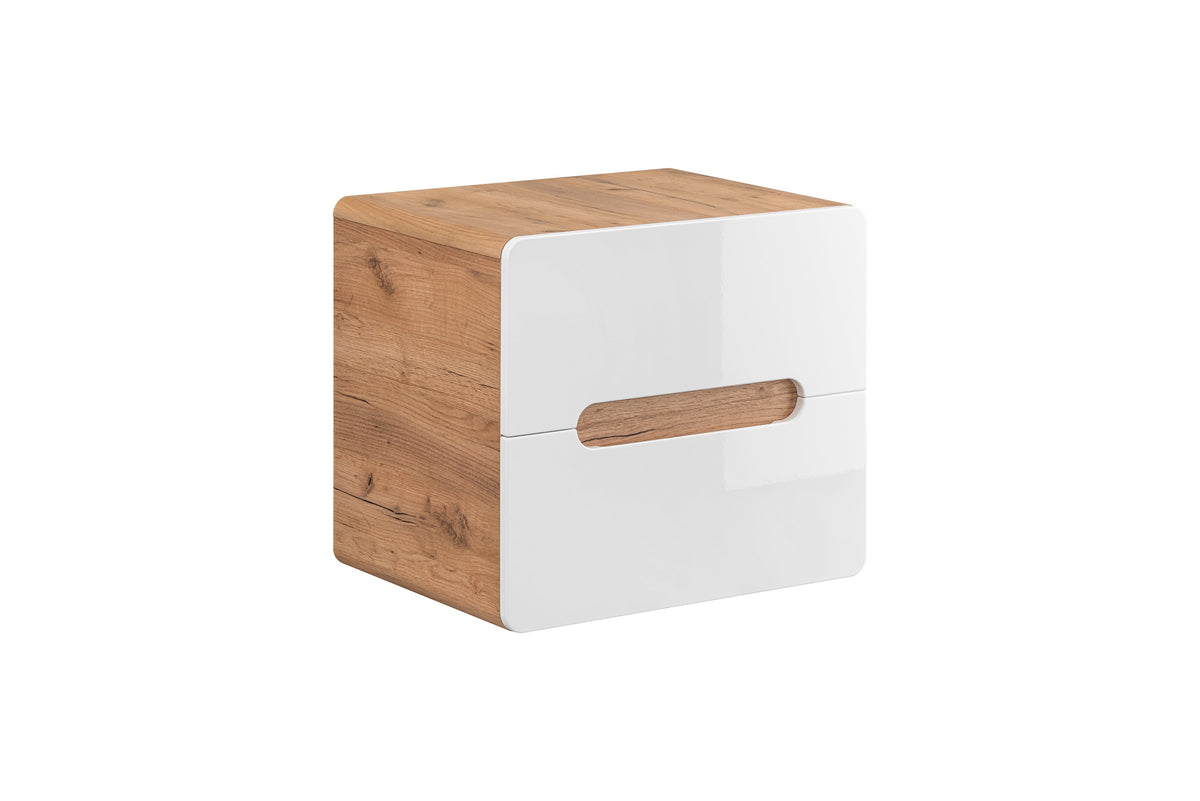 Aruba Waschtischunterschrank 60 cm – Craft Oak / Weiß Hochglanz | Gestalte dein Bad