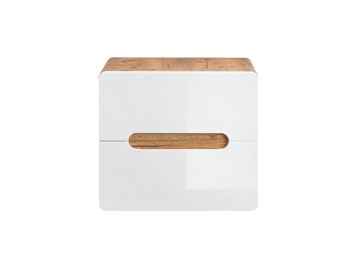 Aruba Waschtischunterschrank 60 cm – Craft Oak / Weiß Hochglanz | Gestalte dein Bad