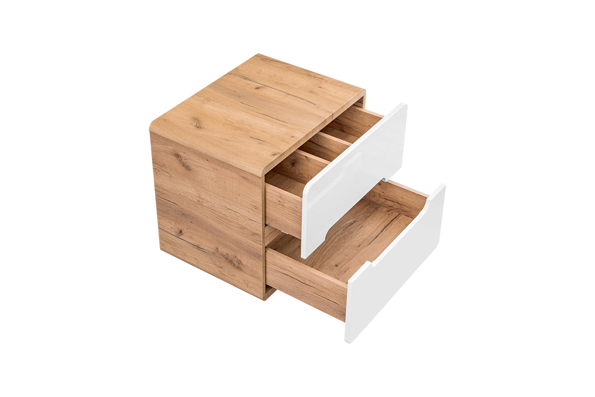 Aruba Waschtischunterschrank 60 cm – Craft Oak / Weiß Hochglanz | Gestalte dein Bad