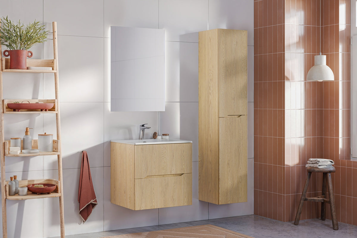 Nordic Cremona Hochschrank 2 Türen – Cremona Eiche, 35x33.5x170 cm