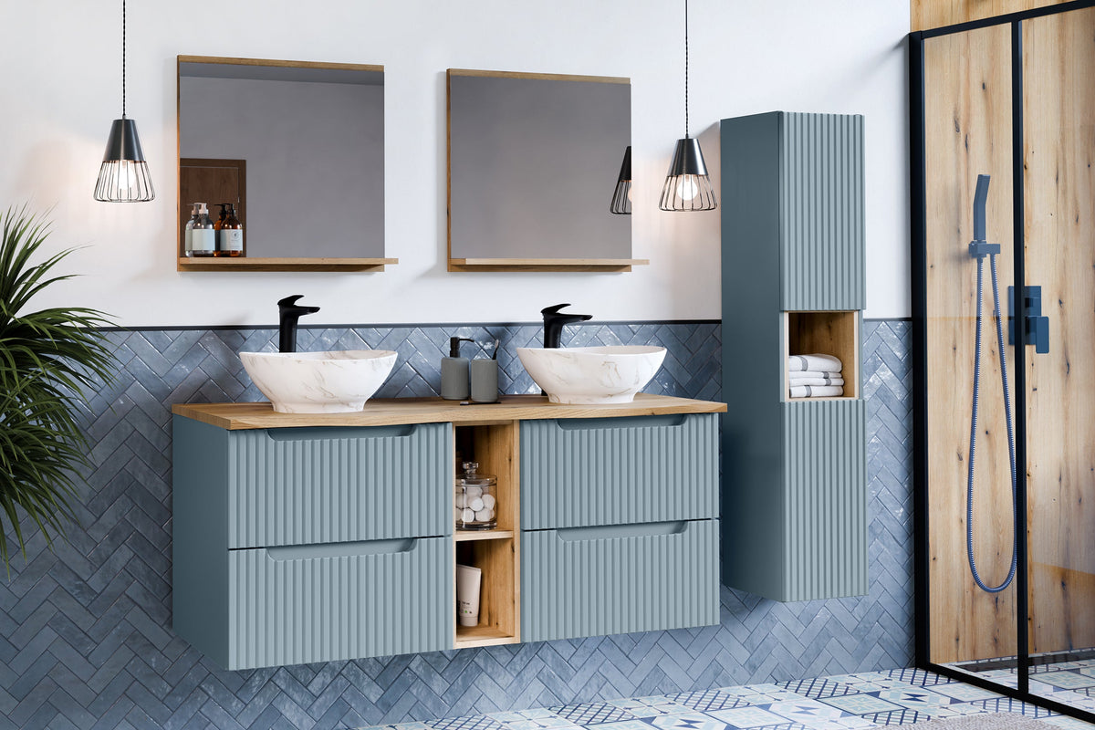 Nova Denim Badmöbel-Set 60 / 100 / 140 cm – Stellen Sie Ihr Bad zusammen