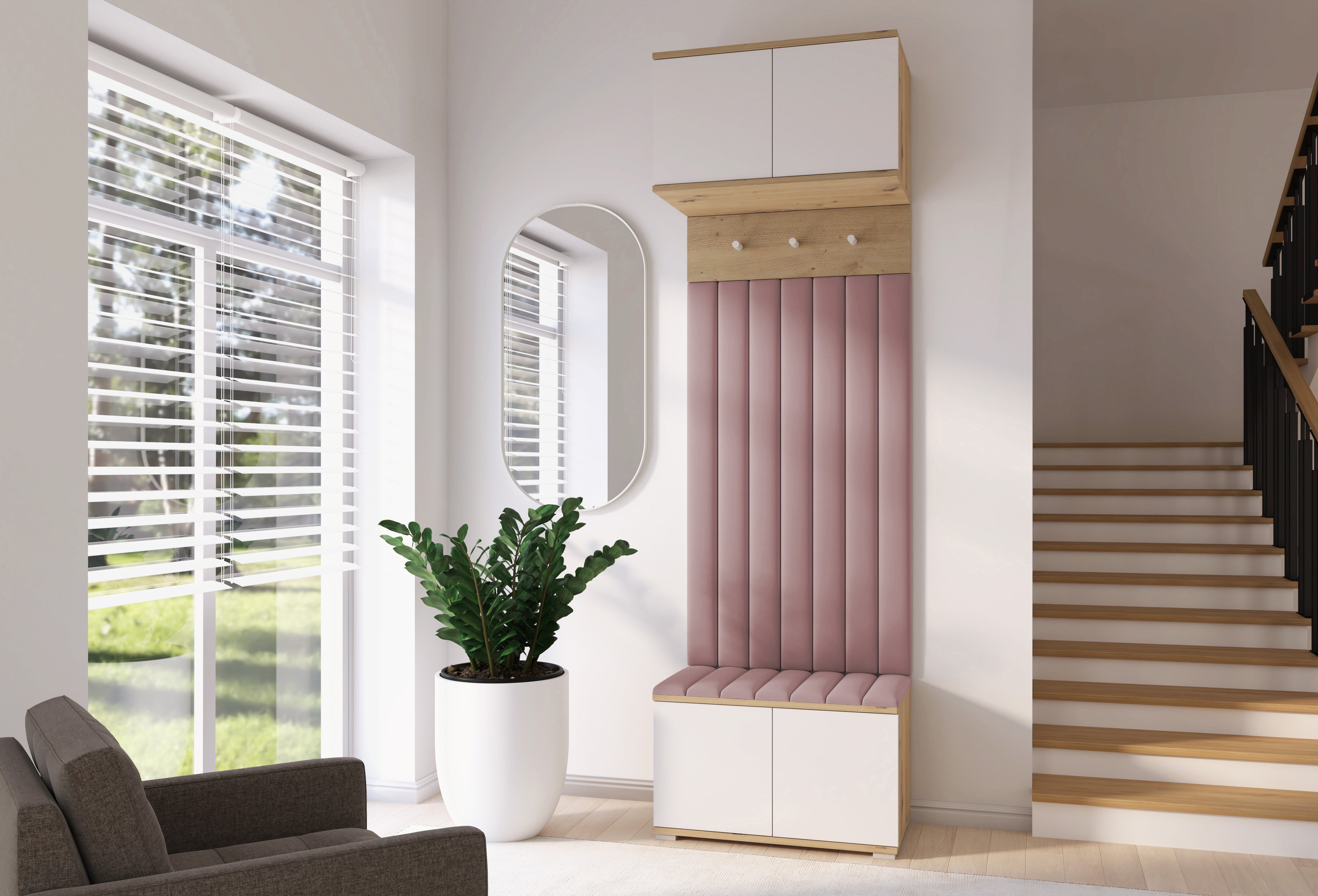 PK Sevilla 11 Hallway Wardrobe - Upholstered Panels in Various Colours