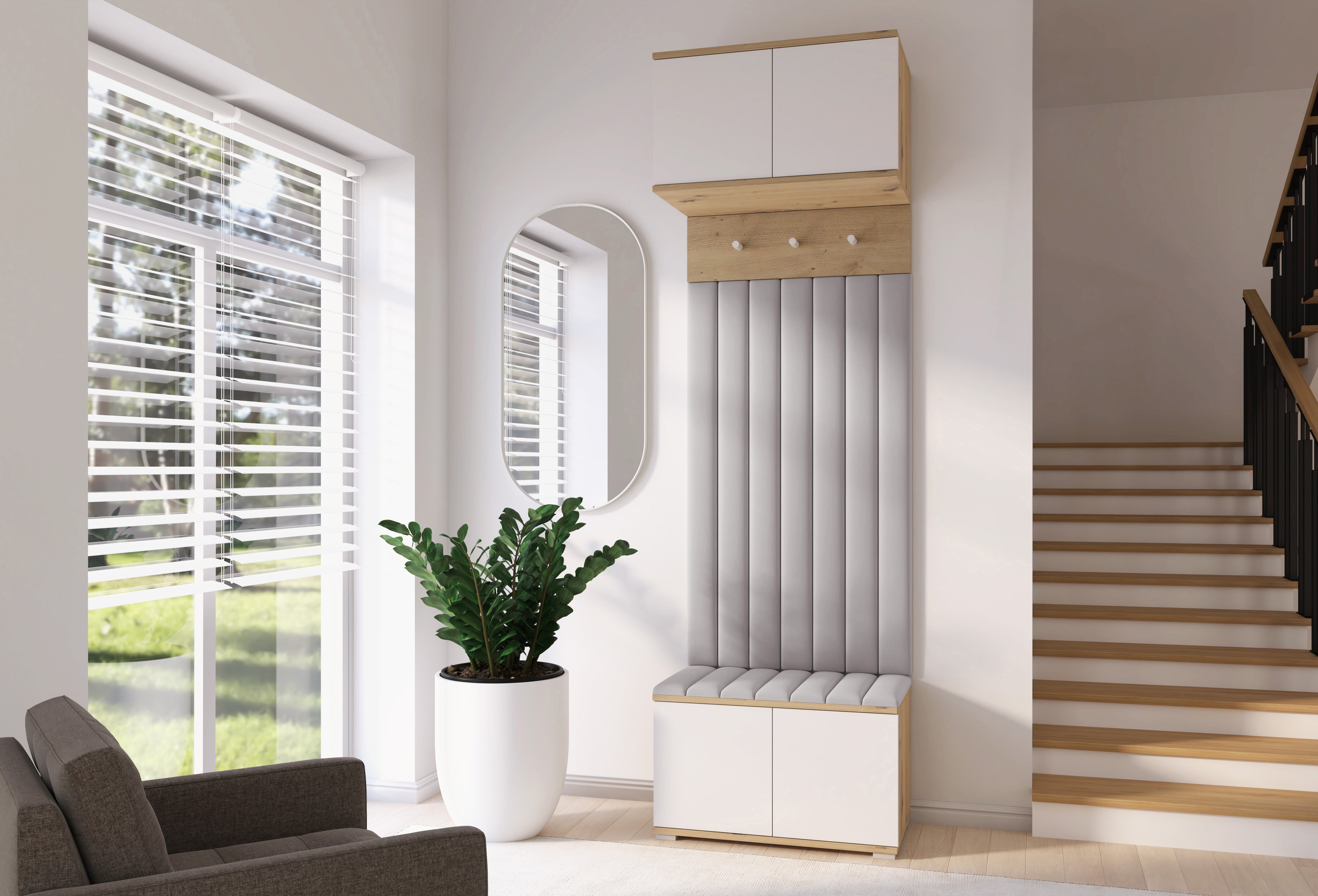 PK Sevilla 11 Hallway Wardrobe - Upholstered Panels in Various Colours