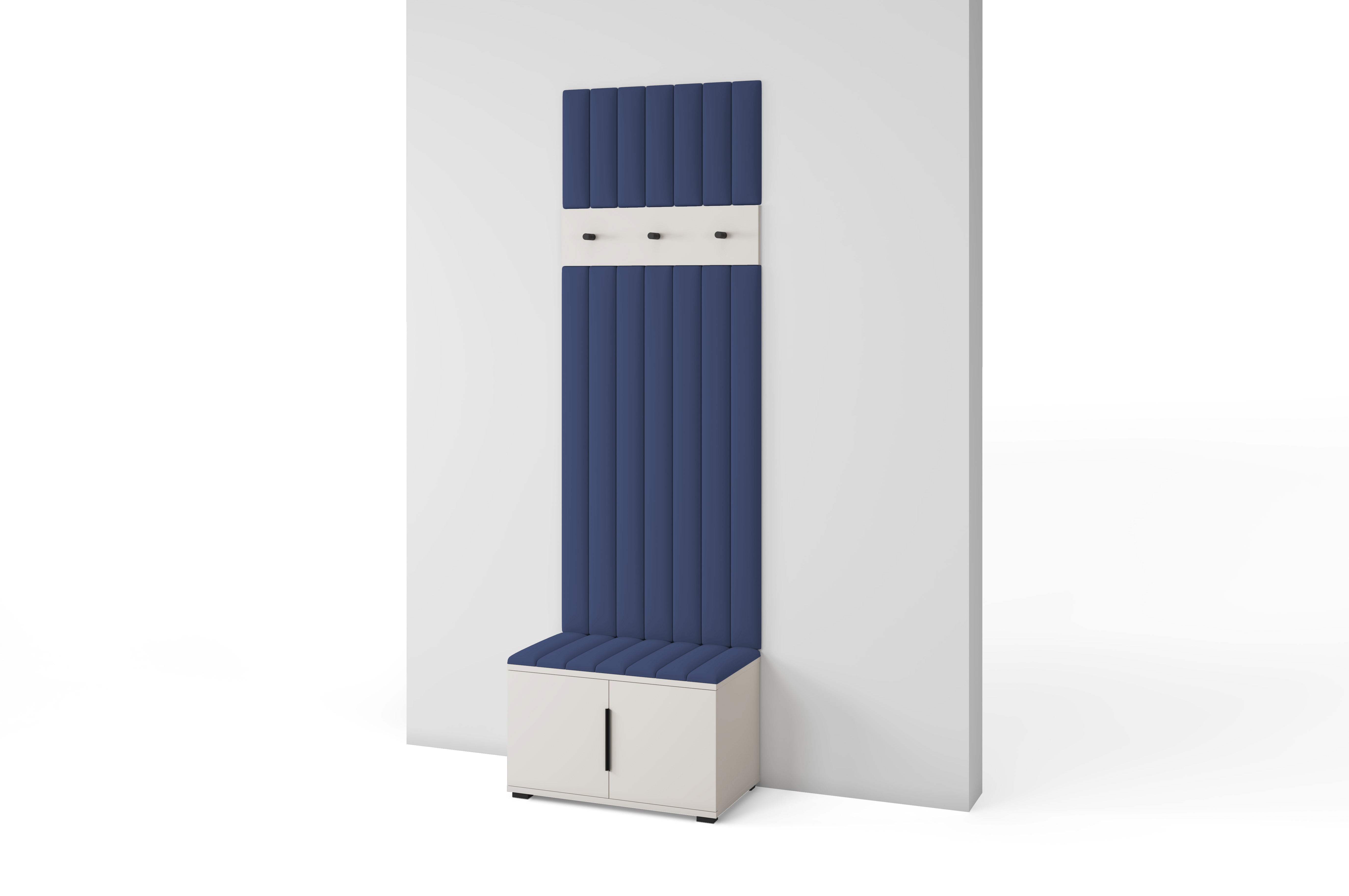 PK Bianco 16 Hallway Wardrobe Set - Upholstered Panels in Various Colours