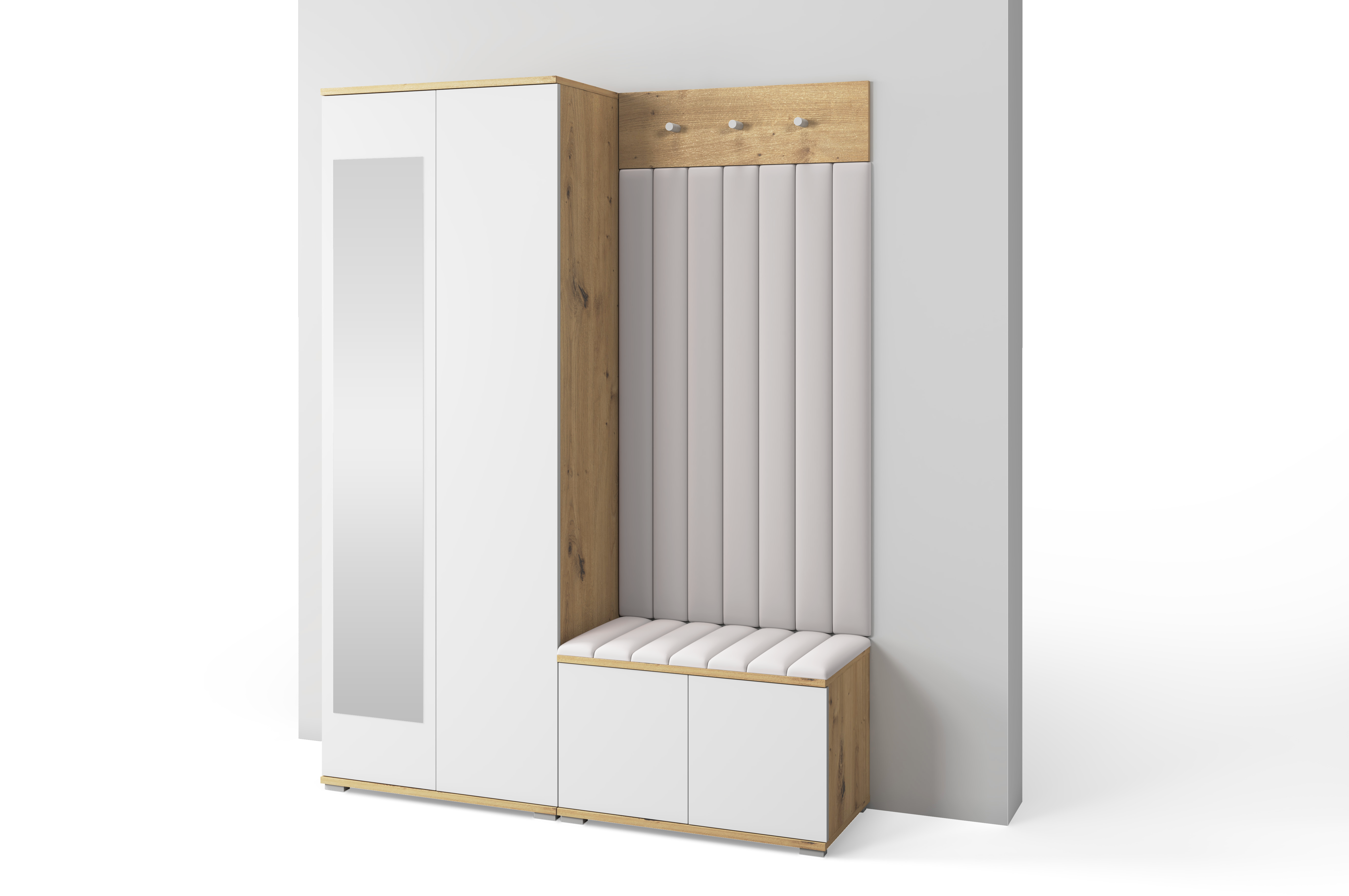 PK Sevilla 7 Hallway Wardrobe -Upholstered Panels in Various Colours