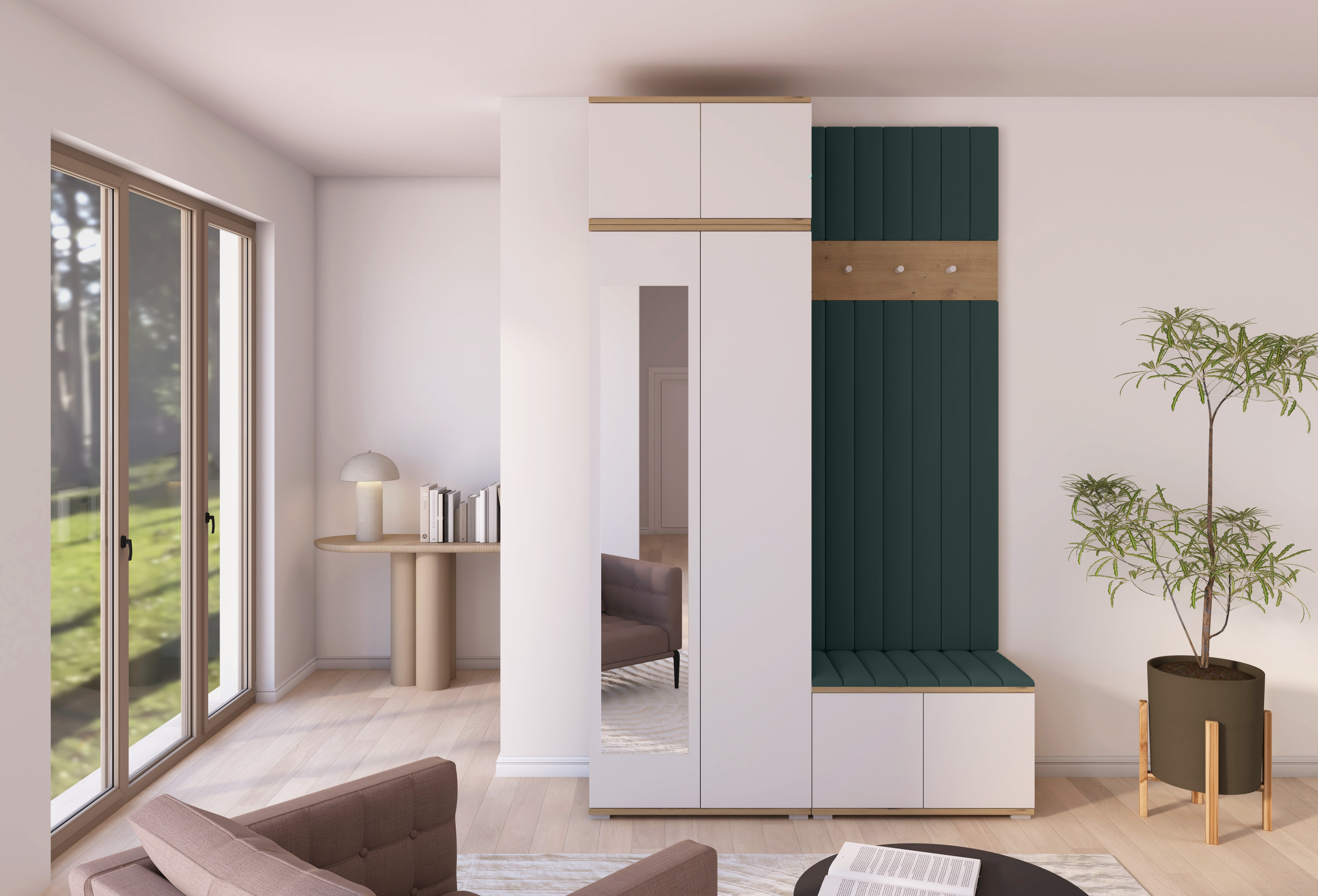 PK Sevilla 8 Hallway Wardrobe -Upholstered Panels in Various Colours