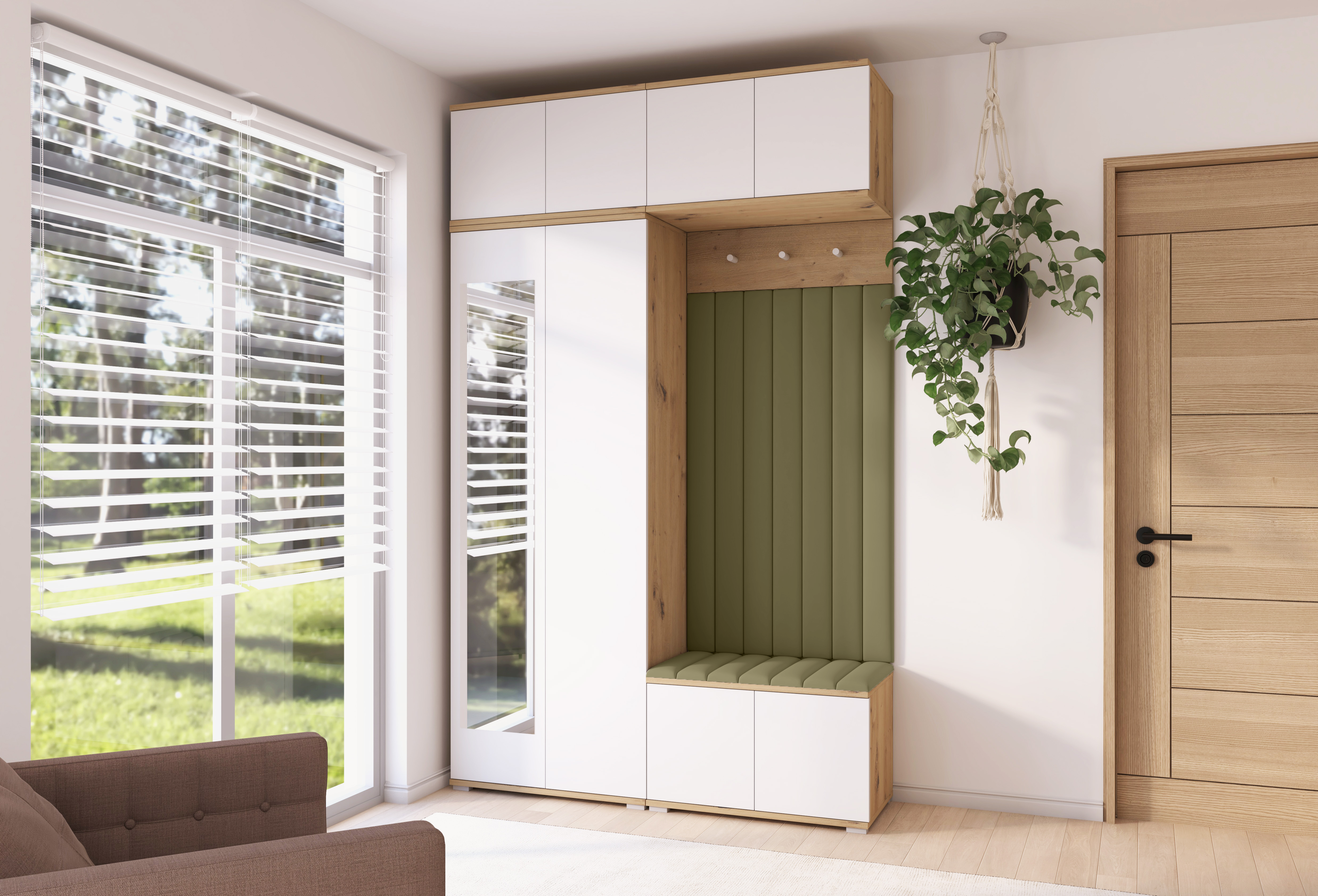 PK Sevilla 9 Hallway Wardrobe -Upholstered Panels in Various Colours
