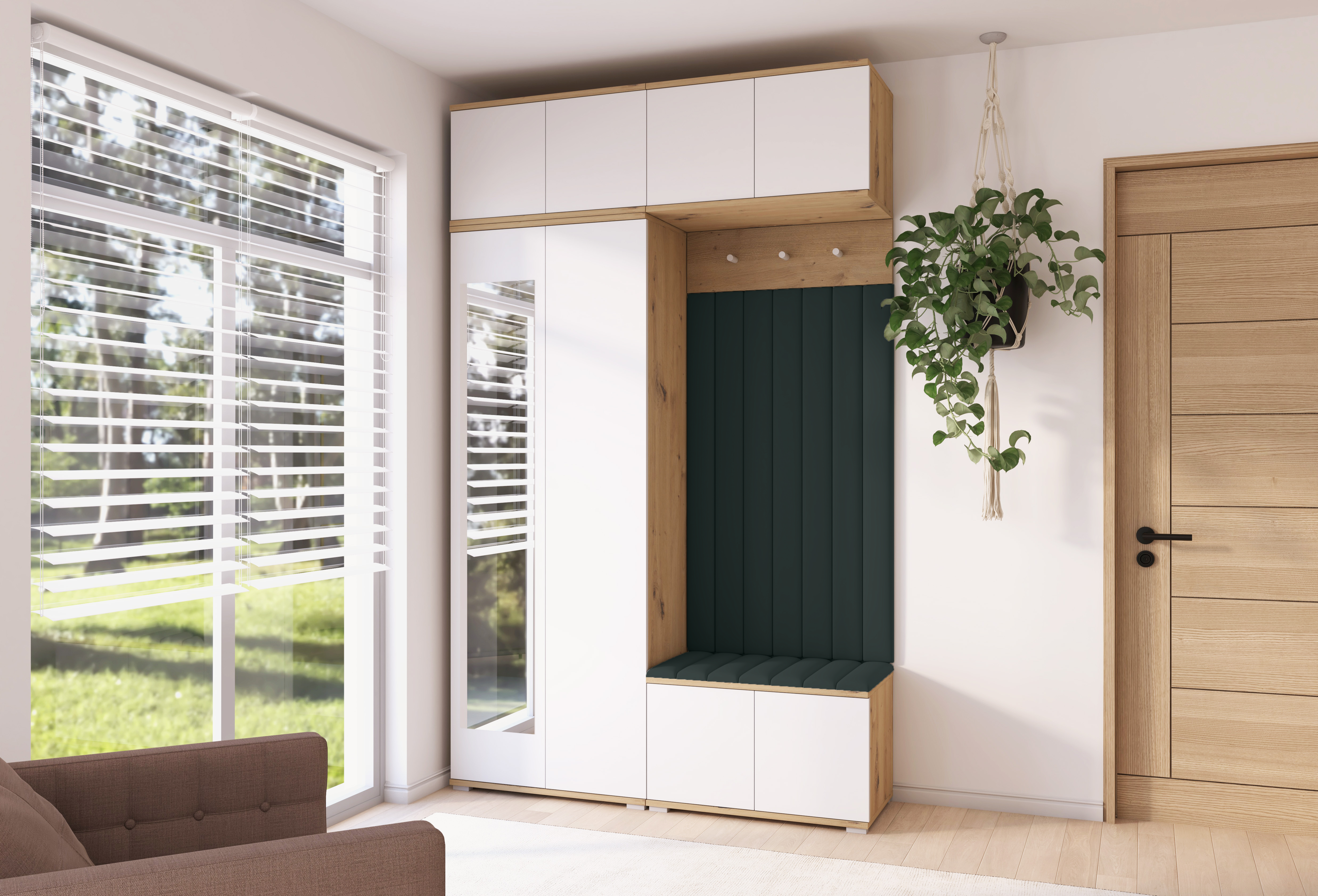 PK Sevilla 9 Hallway Wardrobe -Upholstered Panels in Various Colours