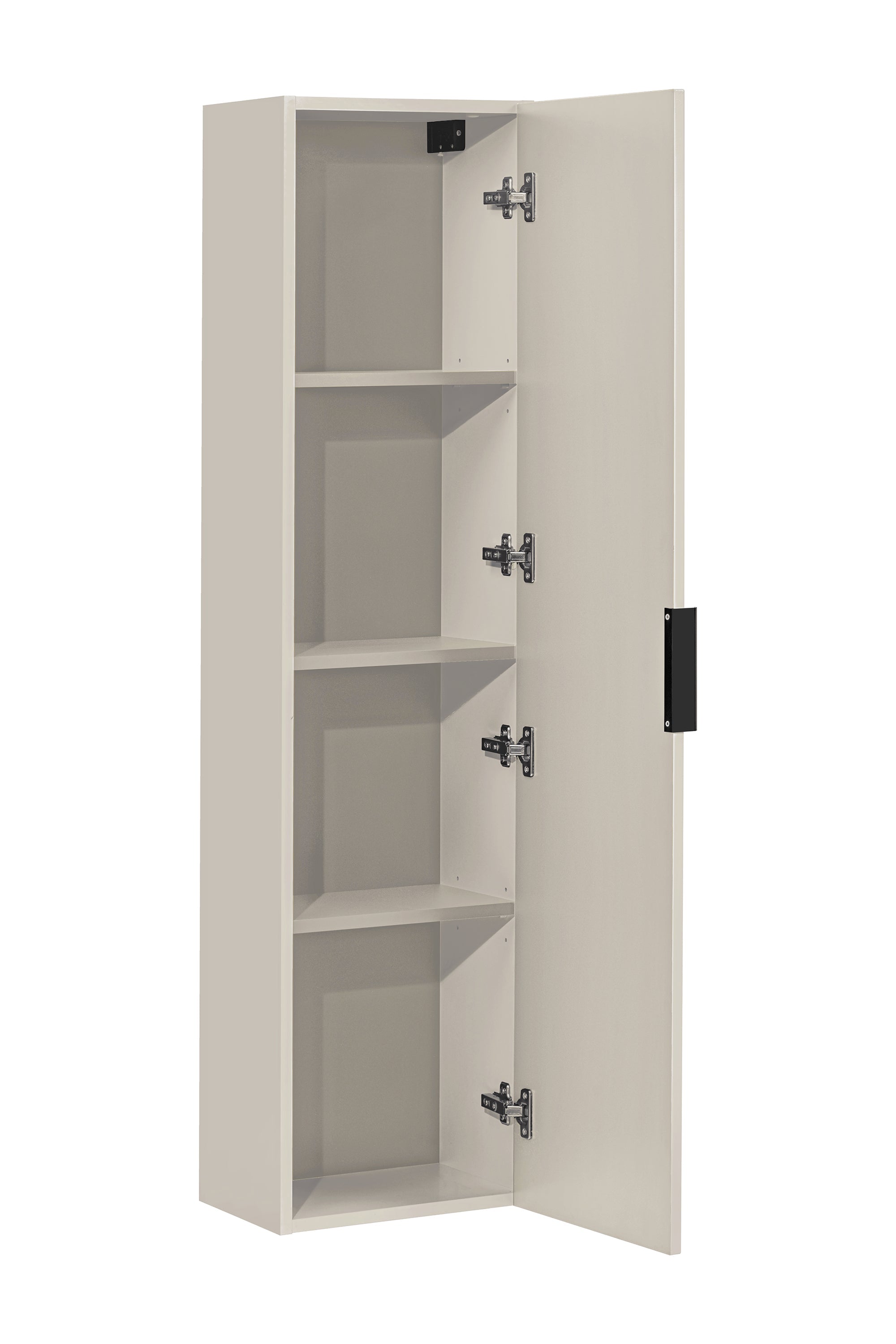 Adel Cashmere Badezimmer Schwarz Griff mit Hochschrank 60 cm SET-ADC B WOTAN