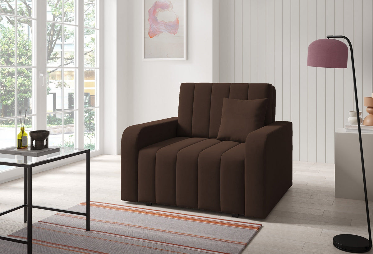 Marko I Chair Bed – Single Sofa Bed with Storage-80 cm