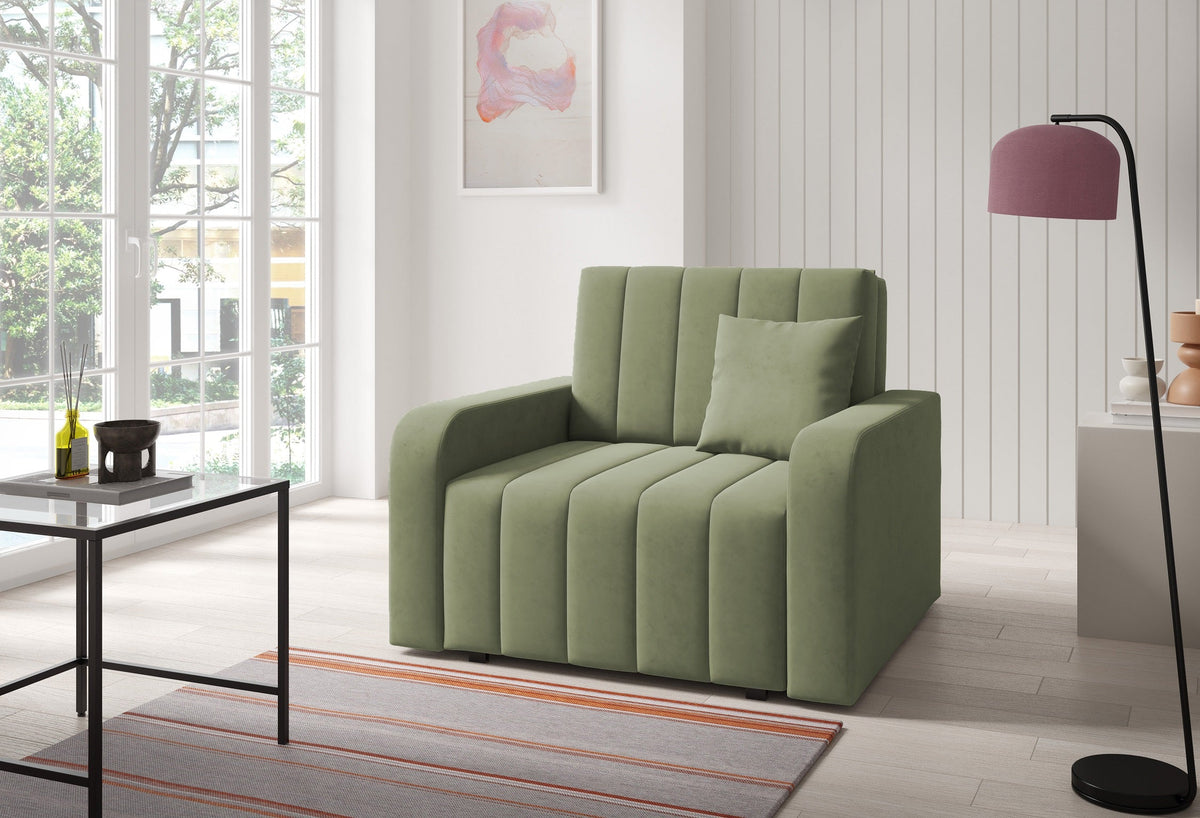Marko I Chair Bed – Single Sofa Bed with Storage-80 cm