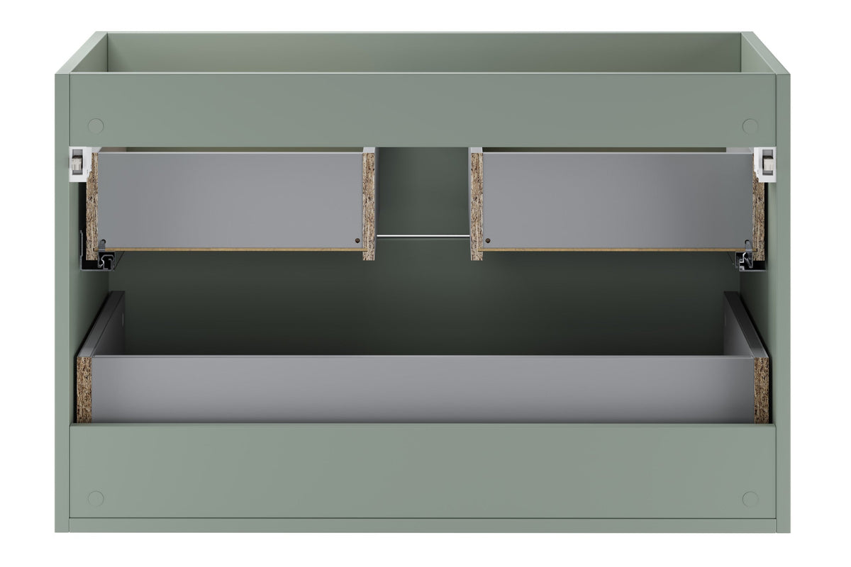 Aster Green Bathroom Vanity Unit Set – 100 cm, Aloes Matt & Cremona Oak – Configure Your Bathroom