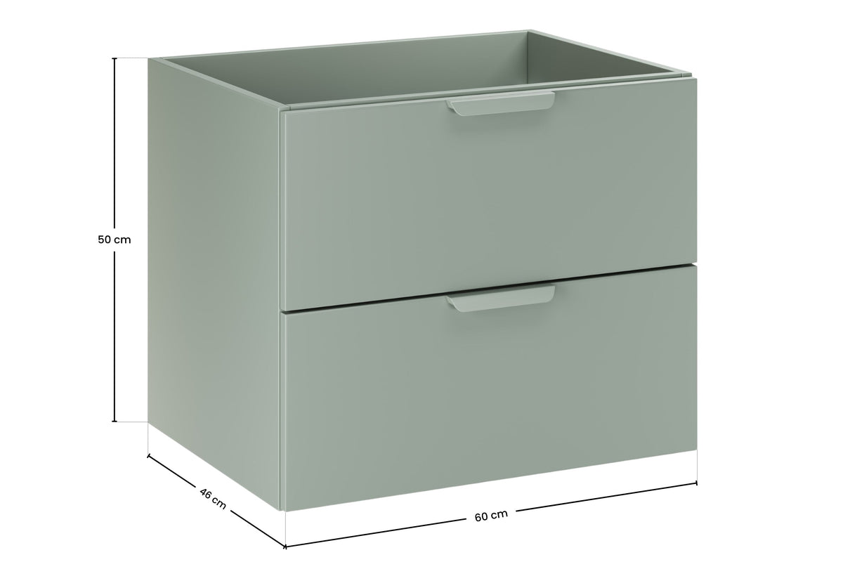 Aster Green Waschtischunterschrank 60 cm – Aloe Matt – Konfigurieren Sie Ihr Badezimmer