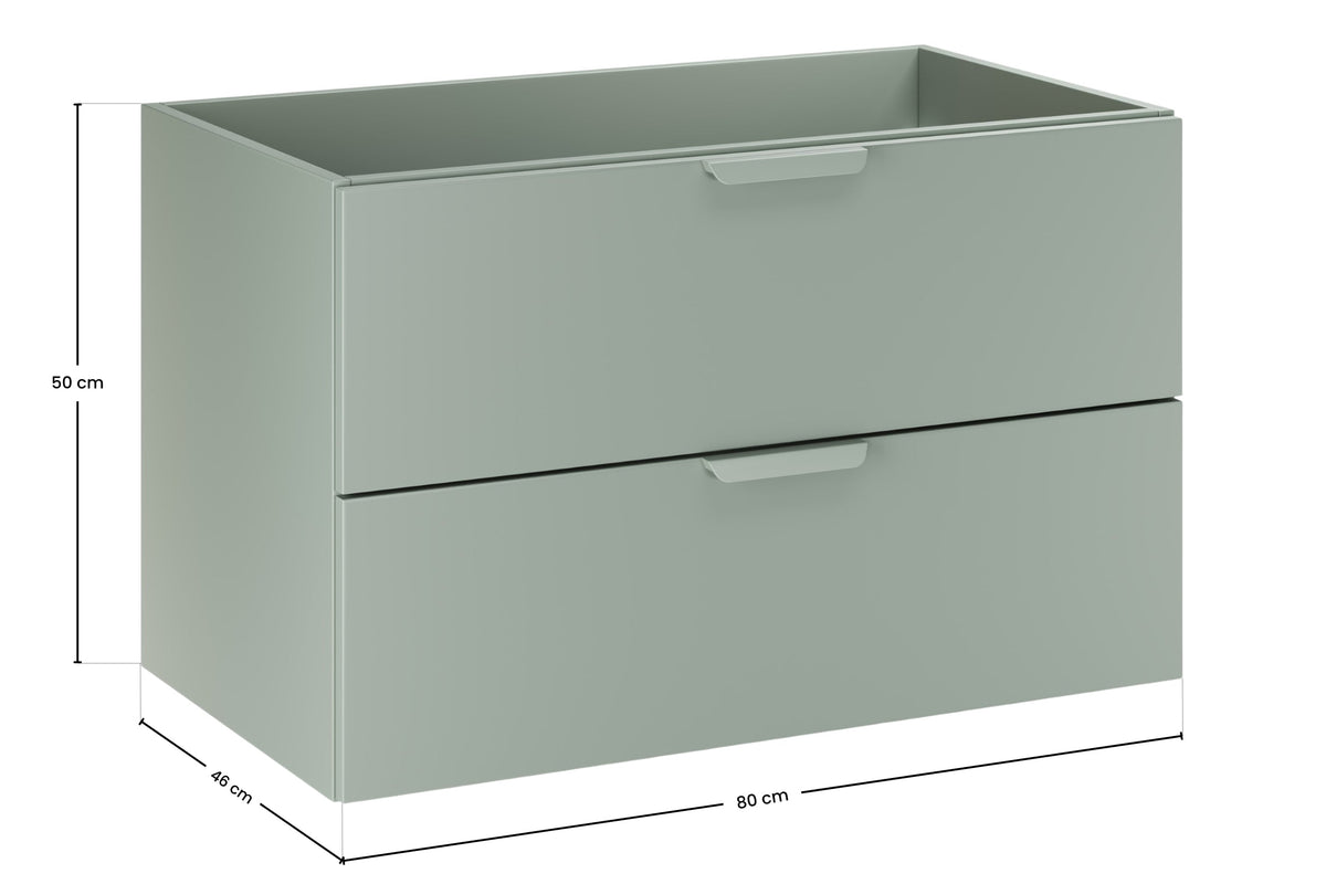 Aster Green Badmöbel-Set – 120 cm, Aloes Matt & Cremona Eiche – Gestalte dein Badezimmer