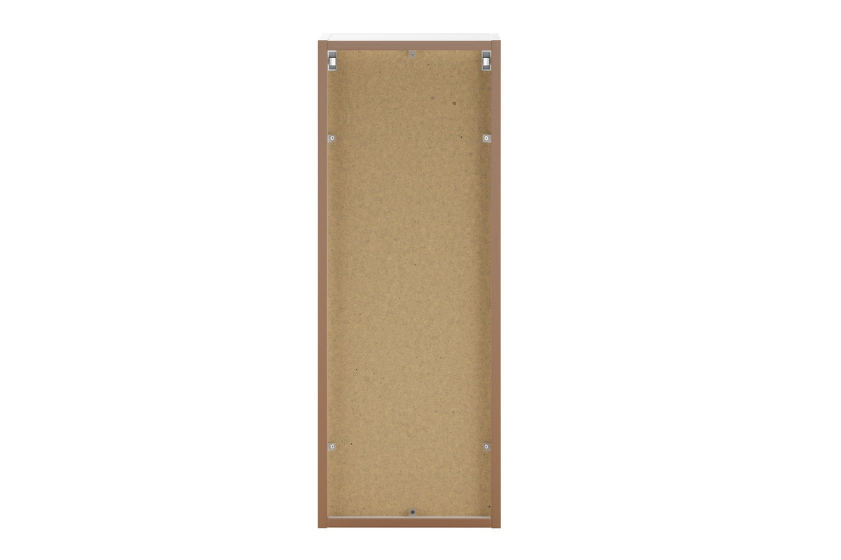 Aster White wall-hung cabinet 1 door 80cm – rear panel view