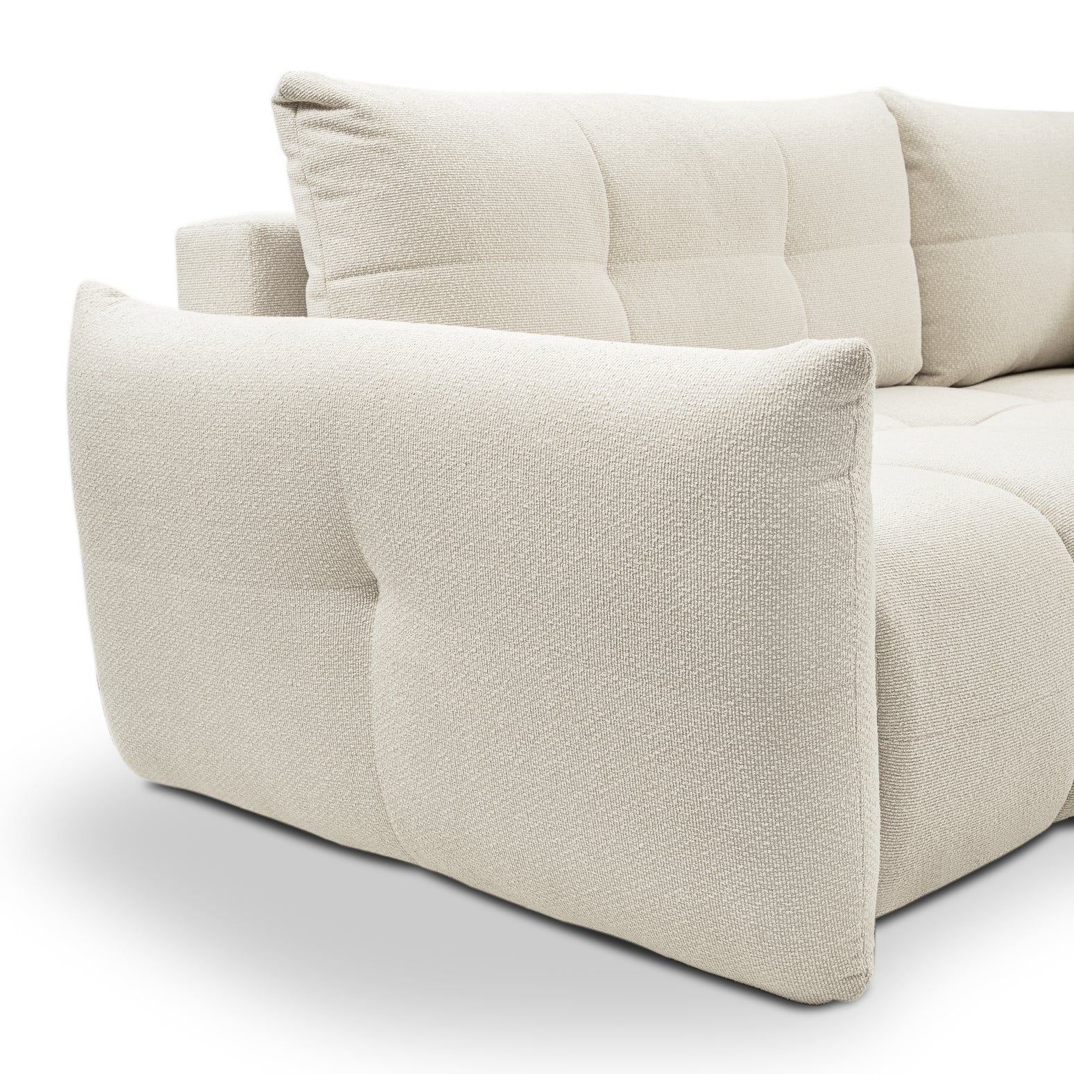 Lask BASE Corner Sofa with Sleeping Function – 257 x 177 cm – Left or Right Configuration
