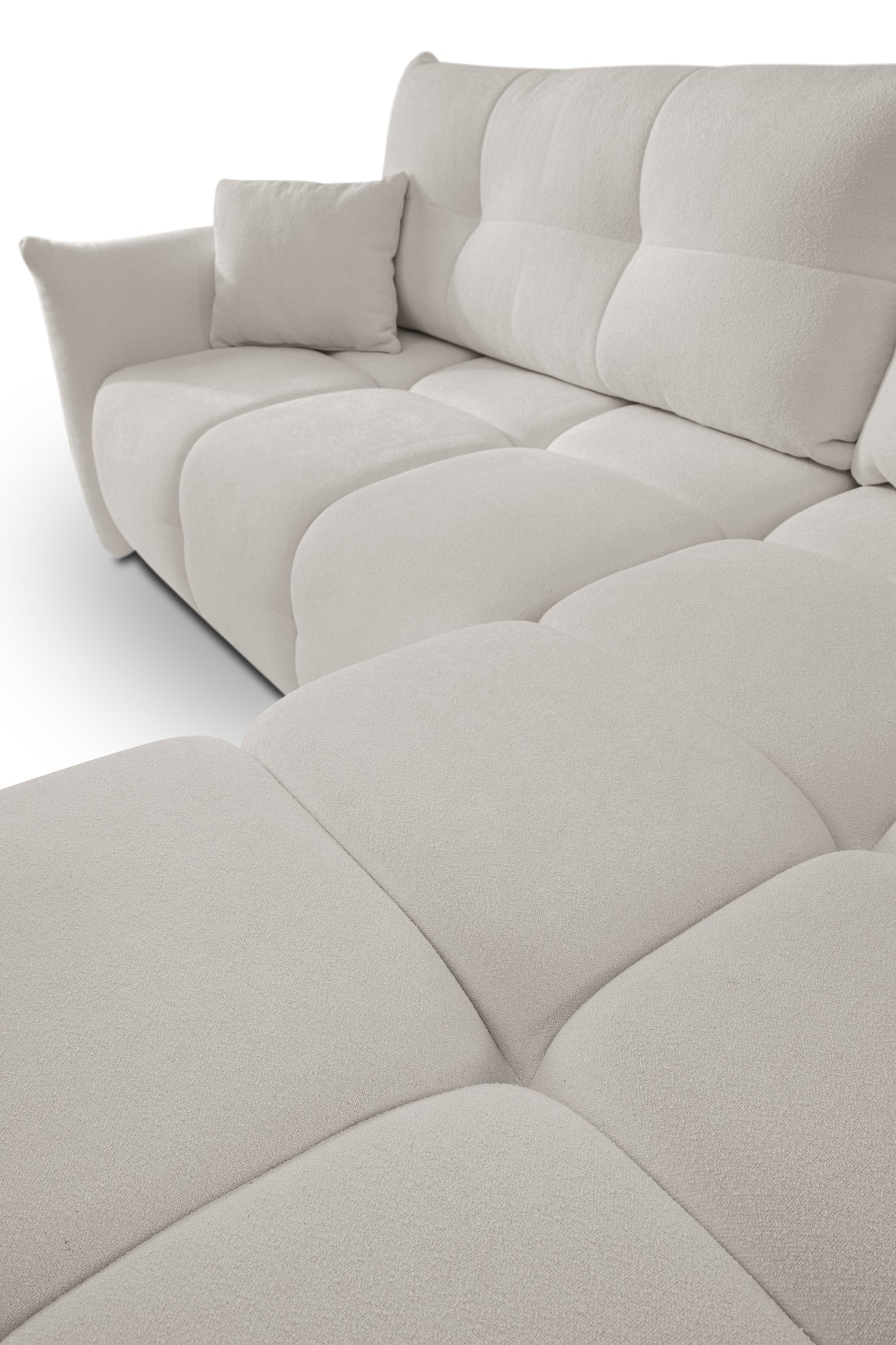 Lask BASE Corner Sofa with Sleeping Function – 257 x 177 cm – Left or Right Configuration