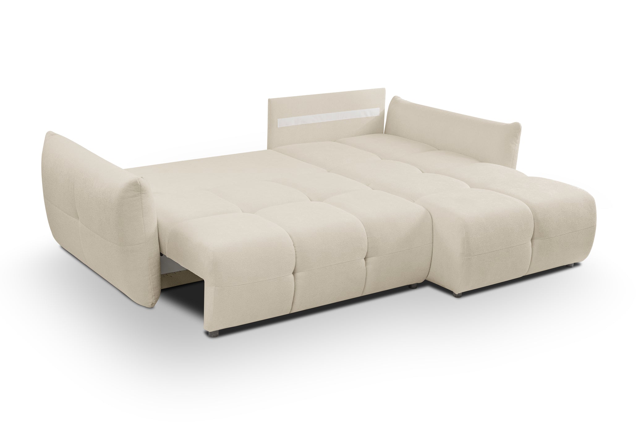 Lask BASE Corner Sofa with Sleeping Function – 257 x 177 cm – Left or Right Configuration