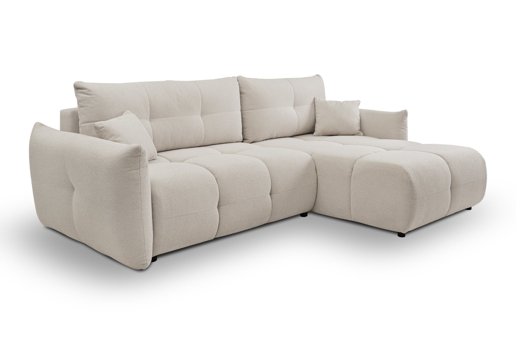 Lask BASE Corner Sofa with Sleeping Function – 257 x 177 cm – Left or Right Configuration