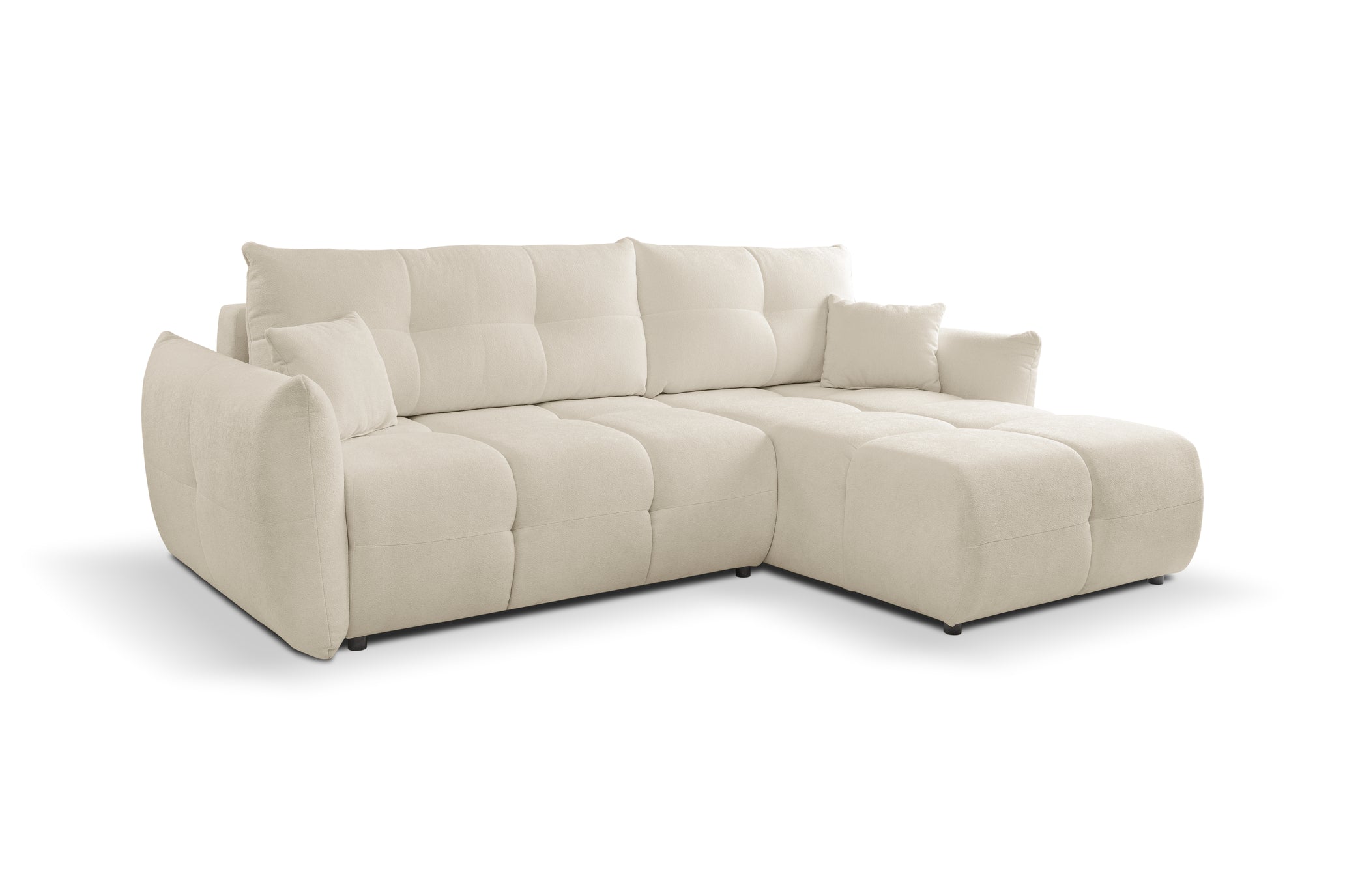 Lask BASE Corner Sofa with Sleeping Function – 257 x 177 cm – Left or Right Configuration