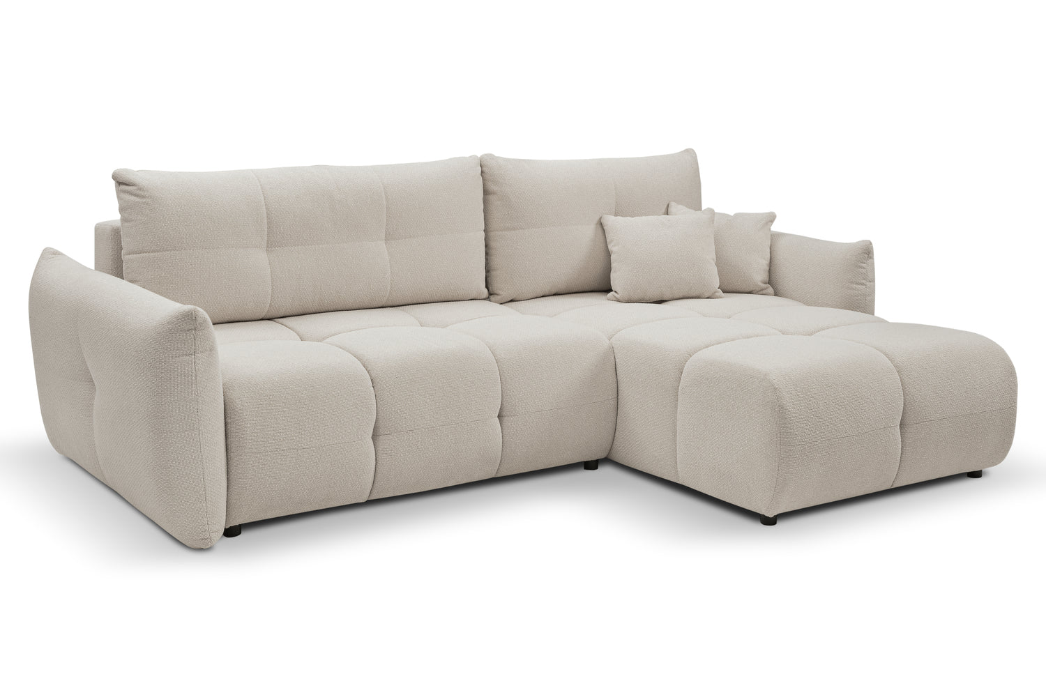 Lask BASE Corner Sofa with Sleeping Function – 257 x 177 cm – Left or Right Configuration