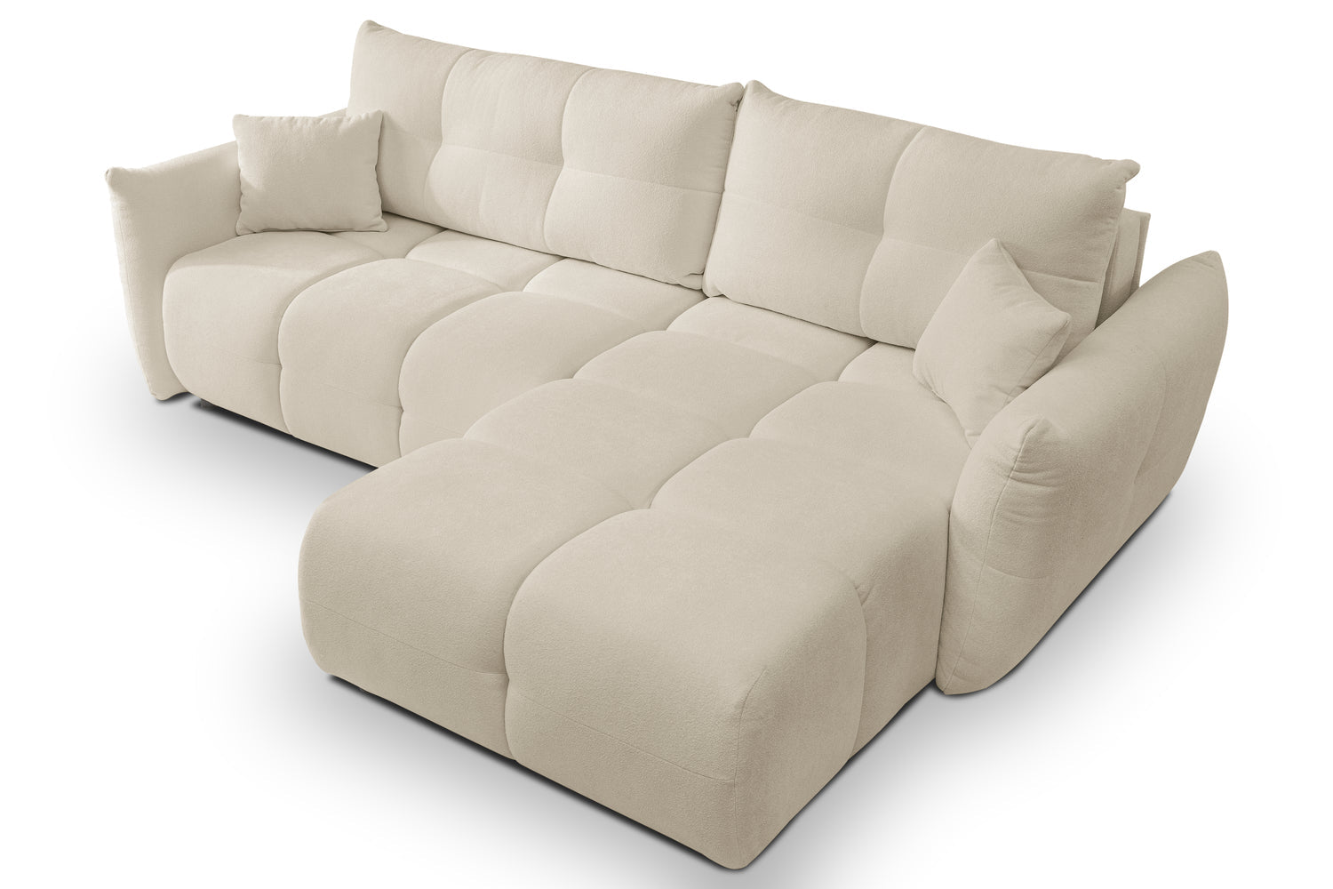 Lask BASE Corner Sofa with Sleeping Function – 257 x 177 cm – Left or Right Configuration
