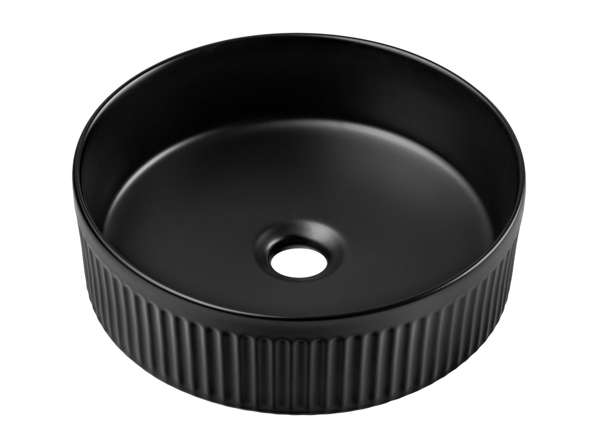 Beyond 2 Schwarz Matt Aufsatzwaschbecken – Keramik, 36 cm