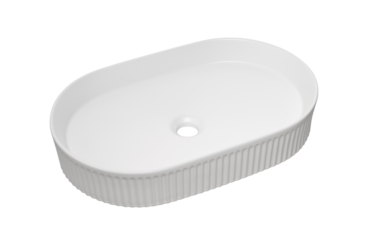 Beyond 3 White Gloss Aufsatzwaschbecken – Keramik, 56 cm